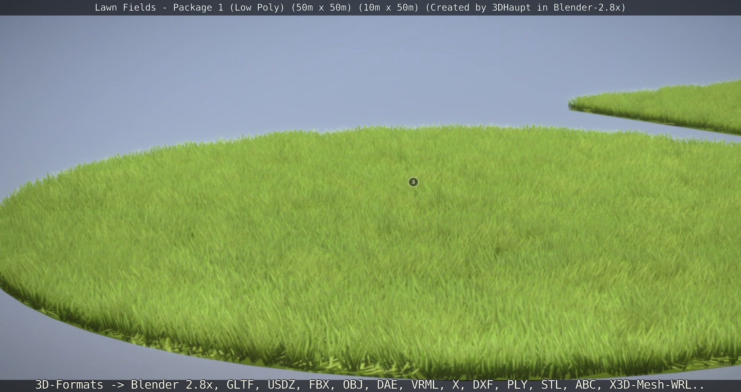 Low-Poly Lawn Fields - Package 1 Low-poly 3D model_57