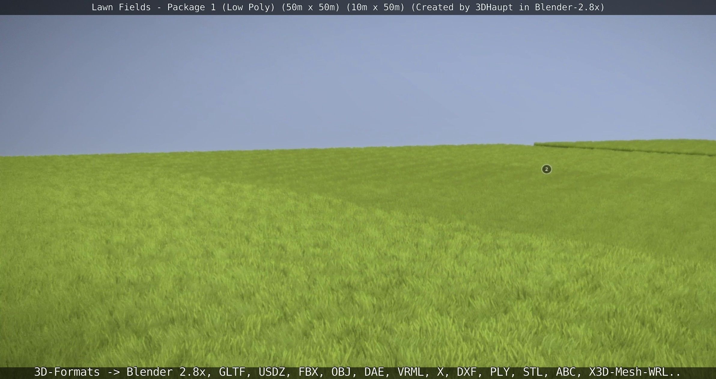 Low-Poly Lawn Fields - Package 1 Low-poly 3D model_21