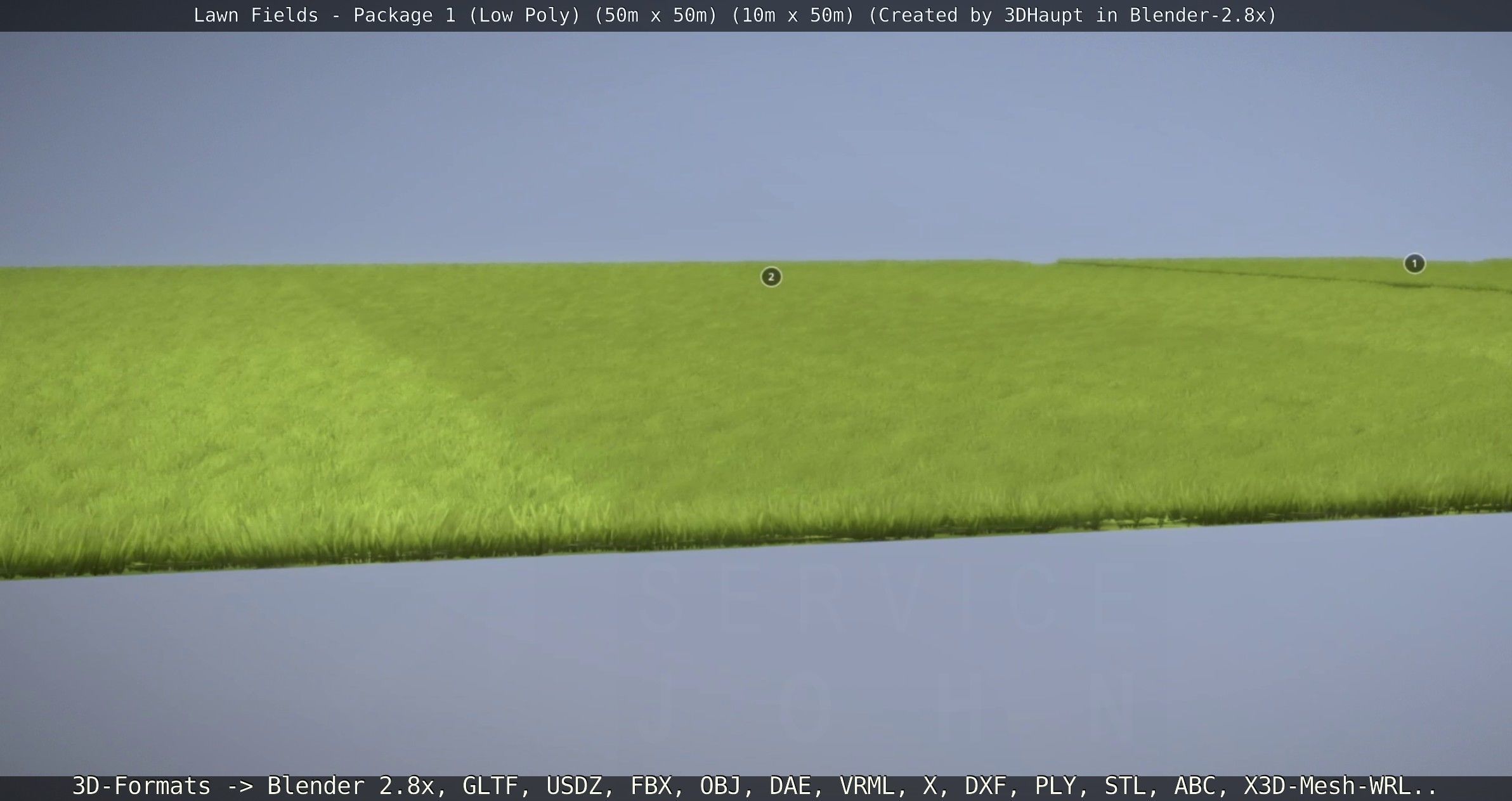 Low-Poly Lawn Fields - Package 1 Low-poly 3D model_118