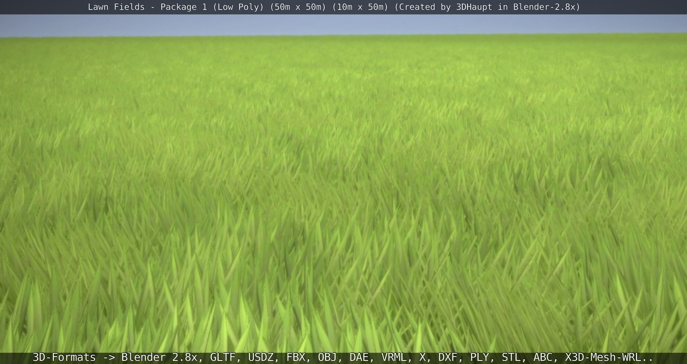 Low-Poly Lawn Fields - Package 1 Low-poly 3D model_77