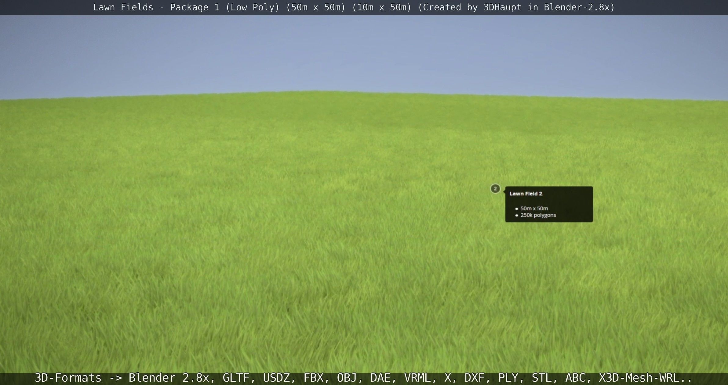 Low-Poly Lawn Fields - Package 1 Low-poly 3D model_52