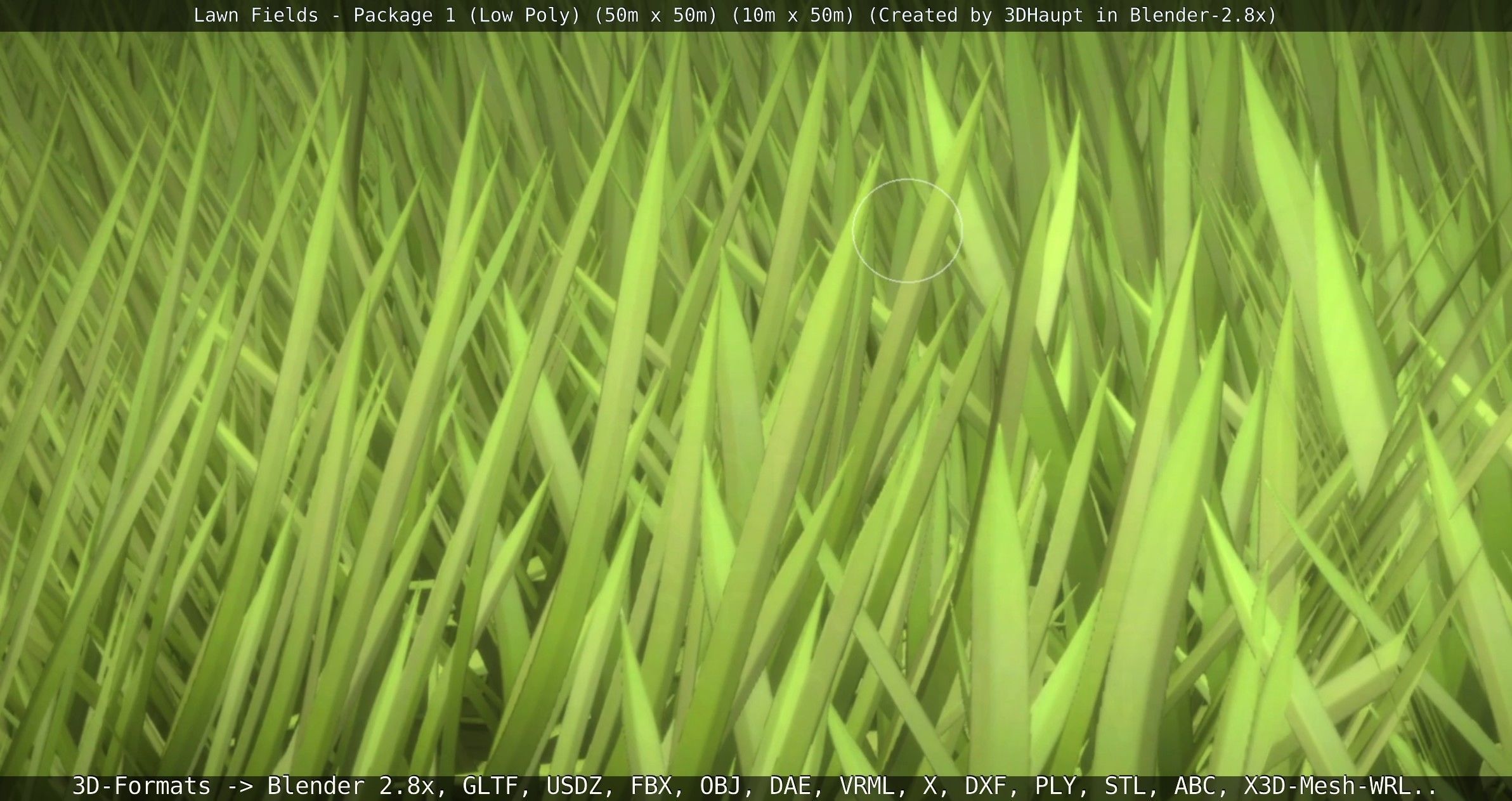 Low-Poly Lawn Fields - Package 1 Low-poly 3D model_106