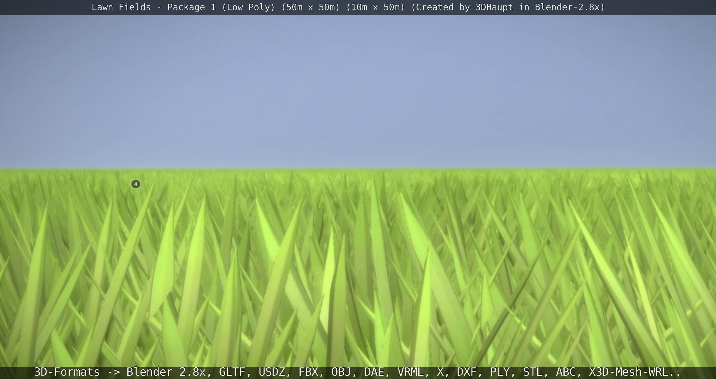 Low-Poly Lawn Fields - Package 1 Low-poly 3D model_141