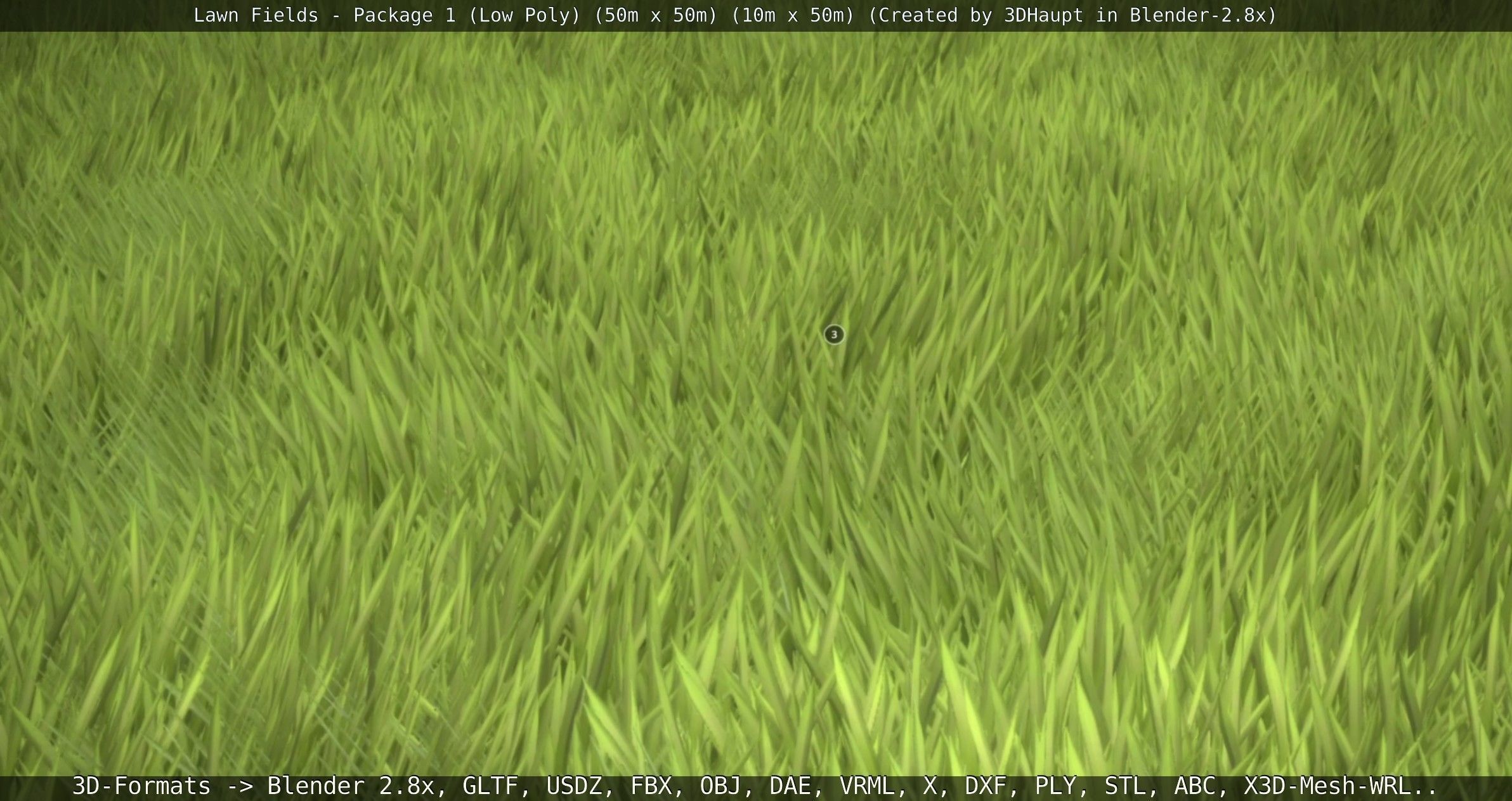 Low-Poly Lawn Fields - Package 1 Low-poly 3D model_36