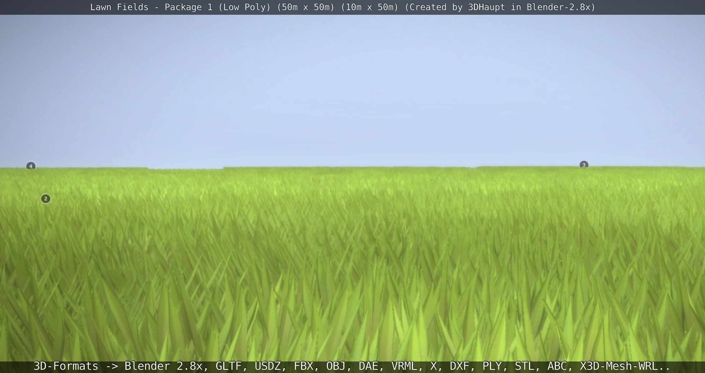 Low-Poly Lawn Fields - Package 1 Low-poly 3D model_89