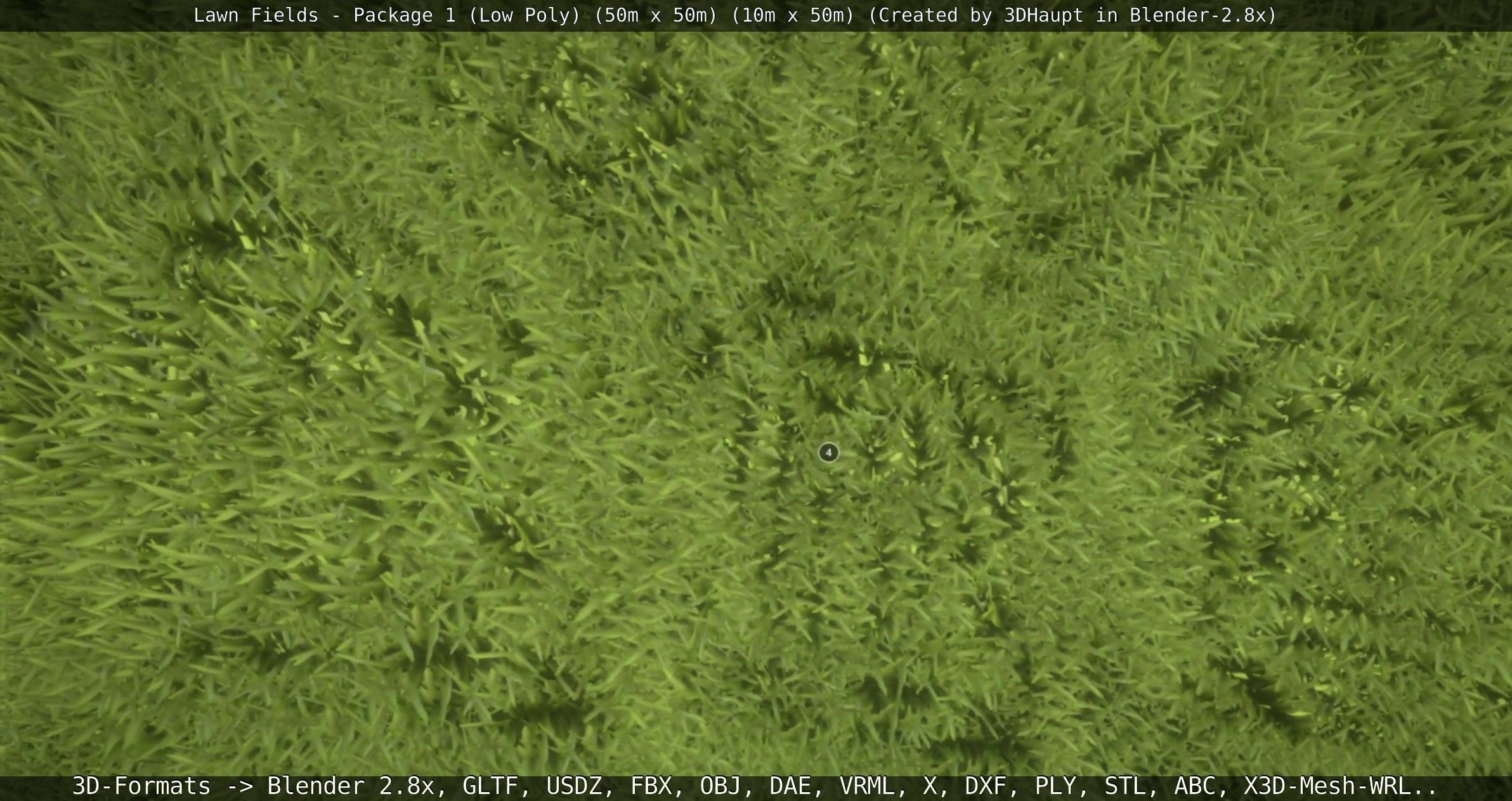 Low-Poly Lawn Fields - Package 1 Low-poly 3D model_44