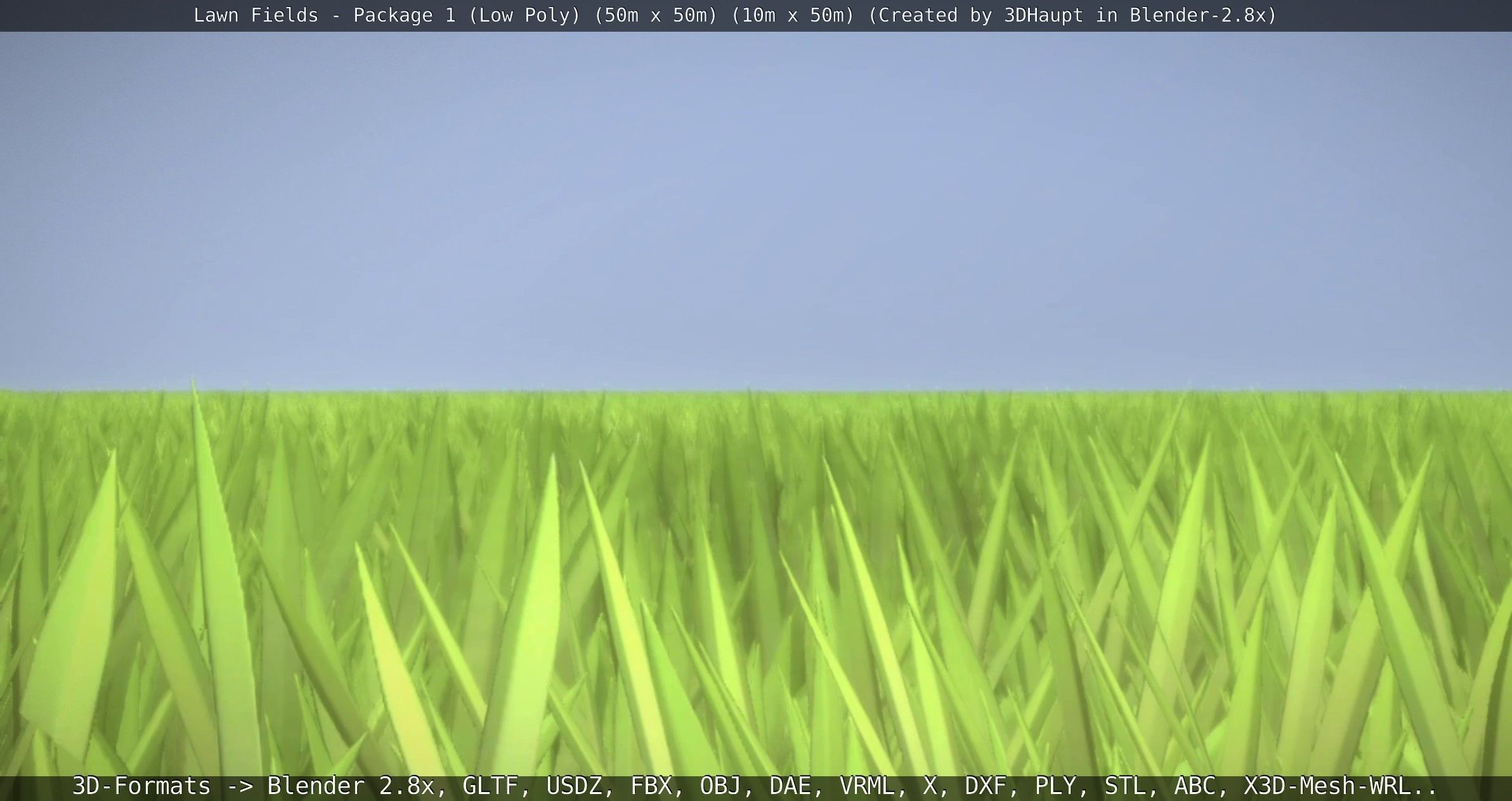 Low-Poly Lawn Fields - Package 1 Low-poly 3D model_74