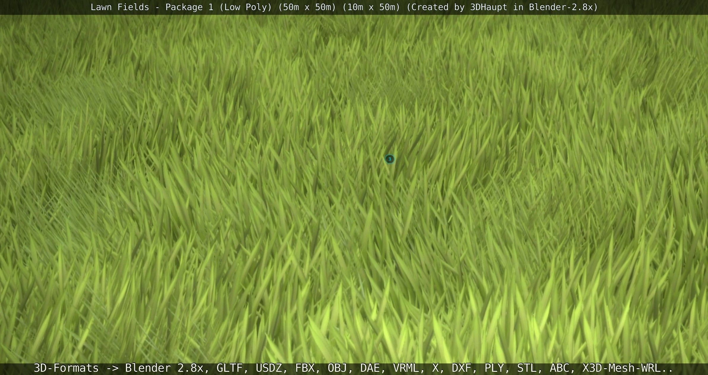 Low-Poly Lawn Fields - Package 1 Low-poly 3D model_15