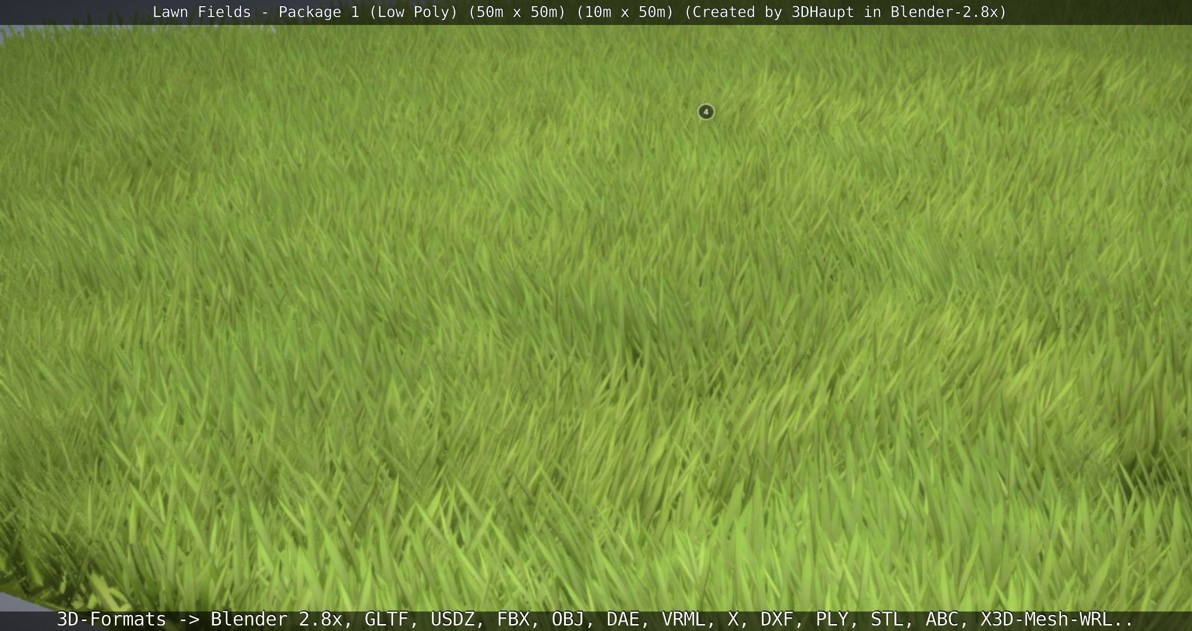 Low-Poly Lawn Fields - Package 1 Low-poly 3D model_55