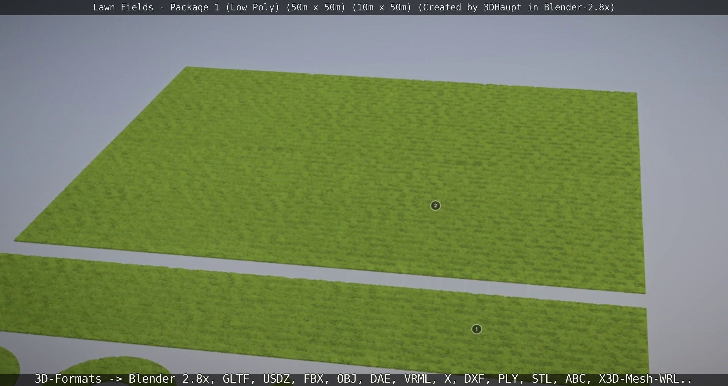 Low-Poly Lawn Fields - Package 1 Low-poly 3D model_98