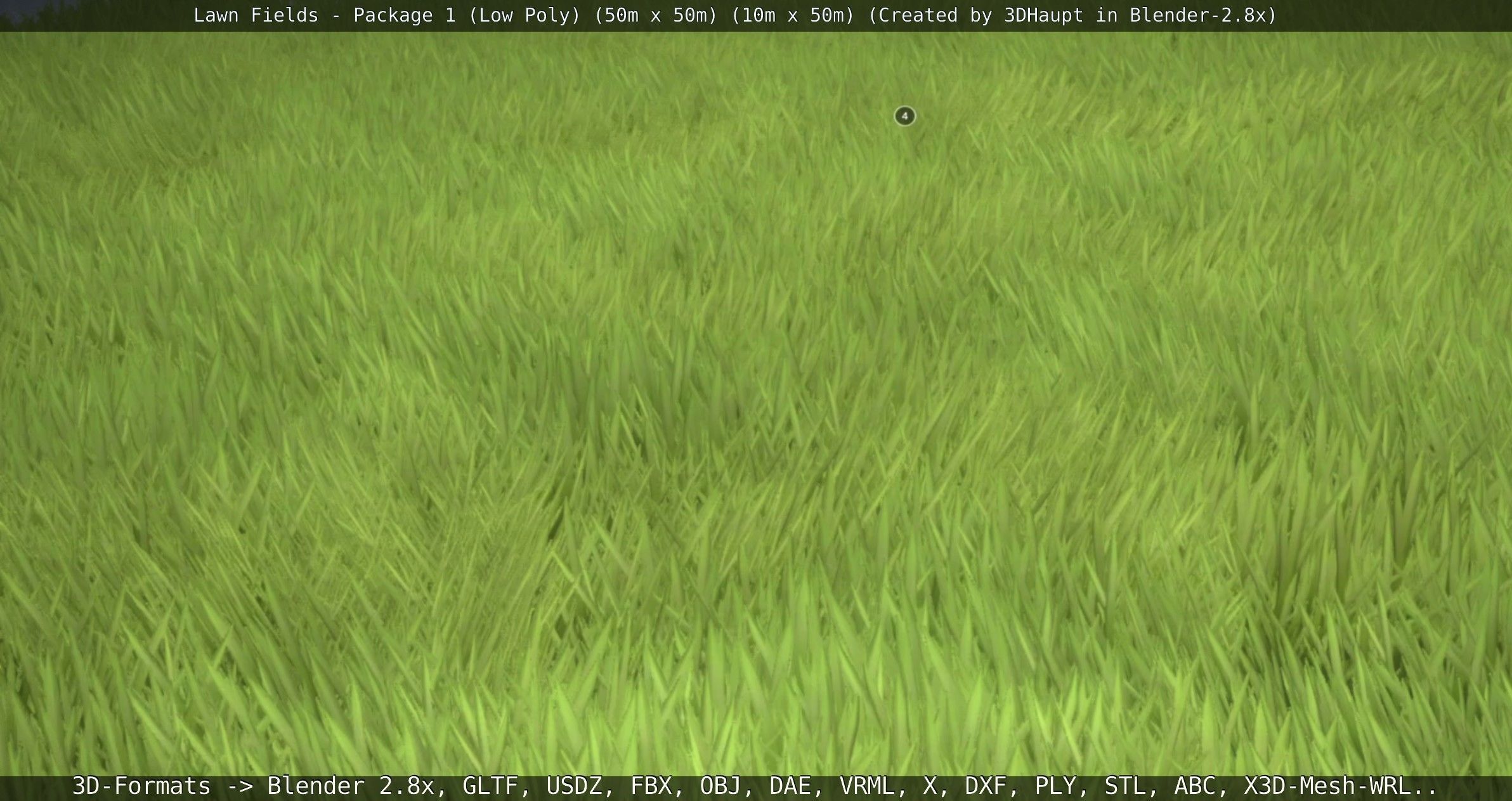 Low-Poly Lawn Fields - Package 1 Low-poly 3D model_73
