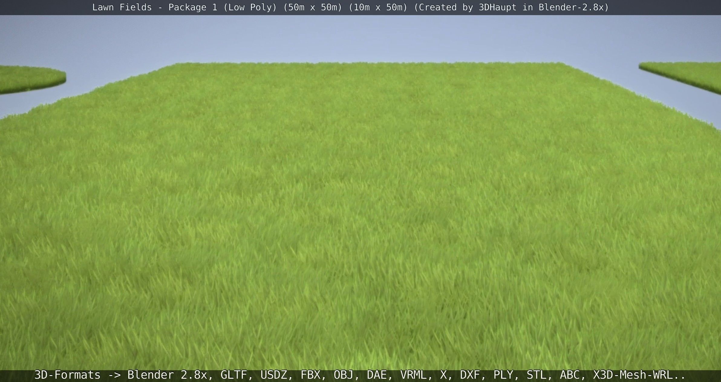 Low-Poly Lawn Fields - Package 1 Low-poly 3D model_67