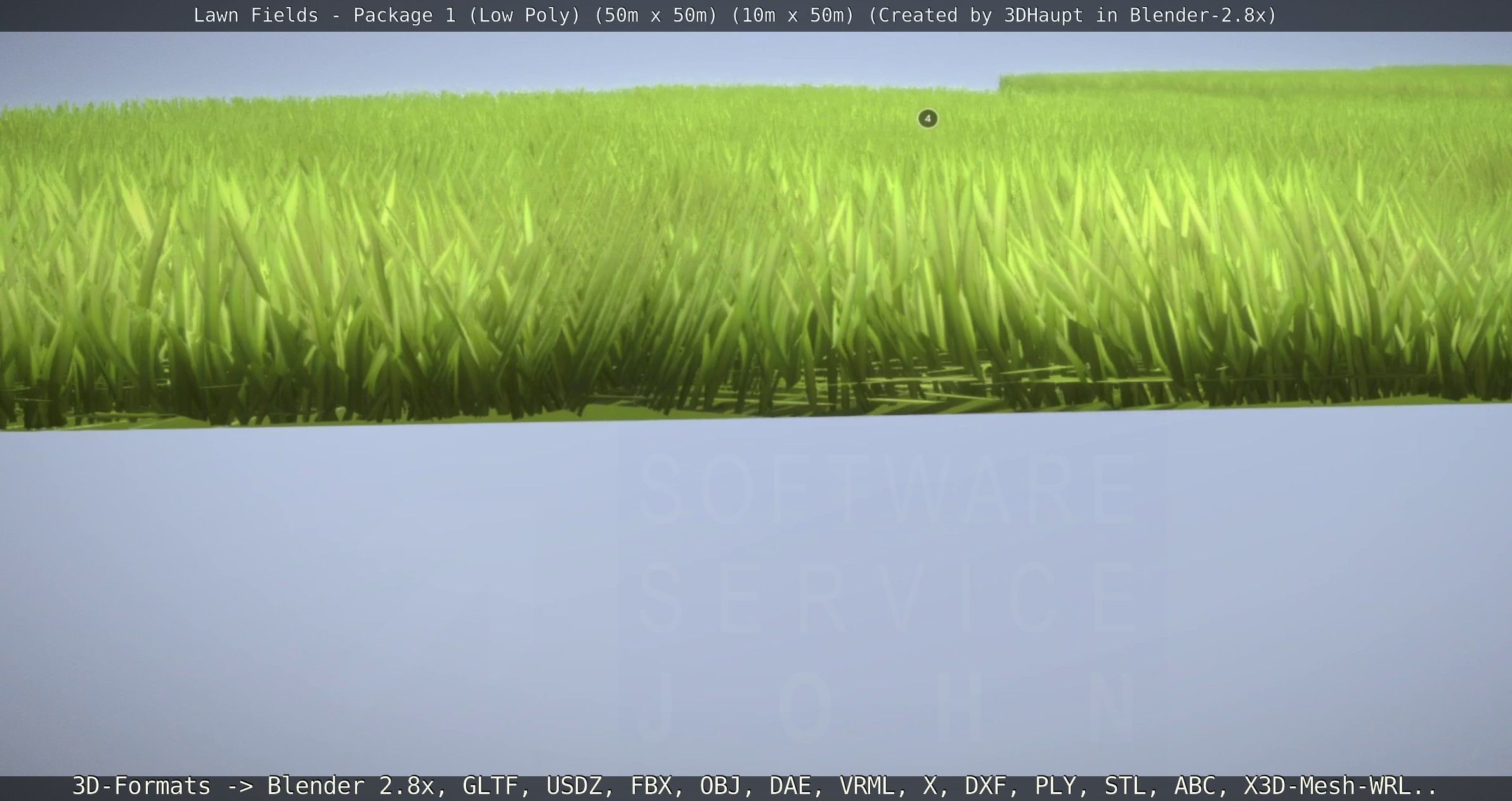 Low-Poly Lawn Fields - Package 1 Low-poly 3D model_28