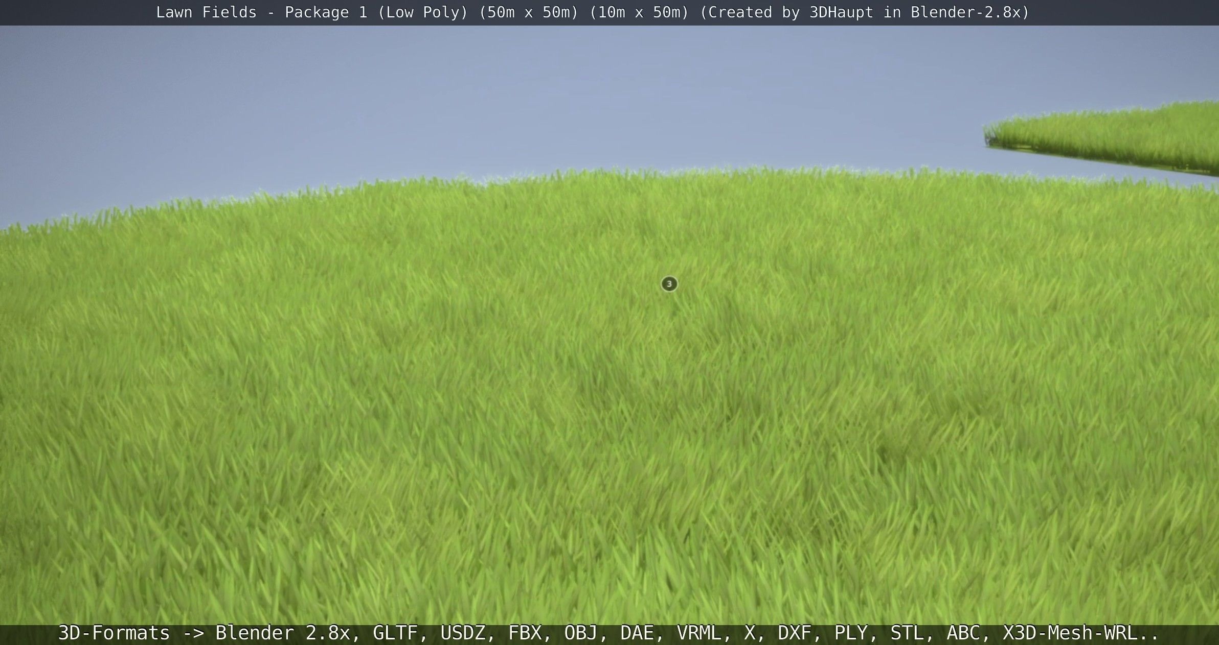 Low-Poly Lawn Fields - Package 1 Low-poly 3D model_49