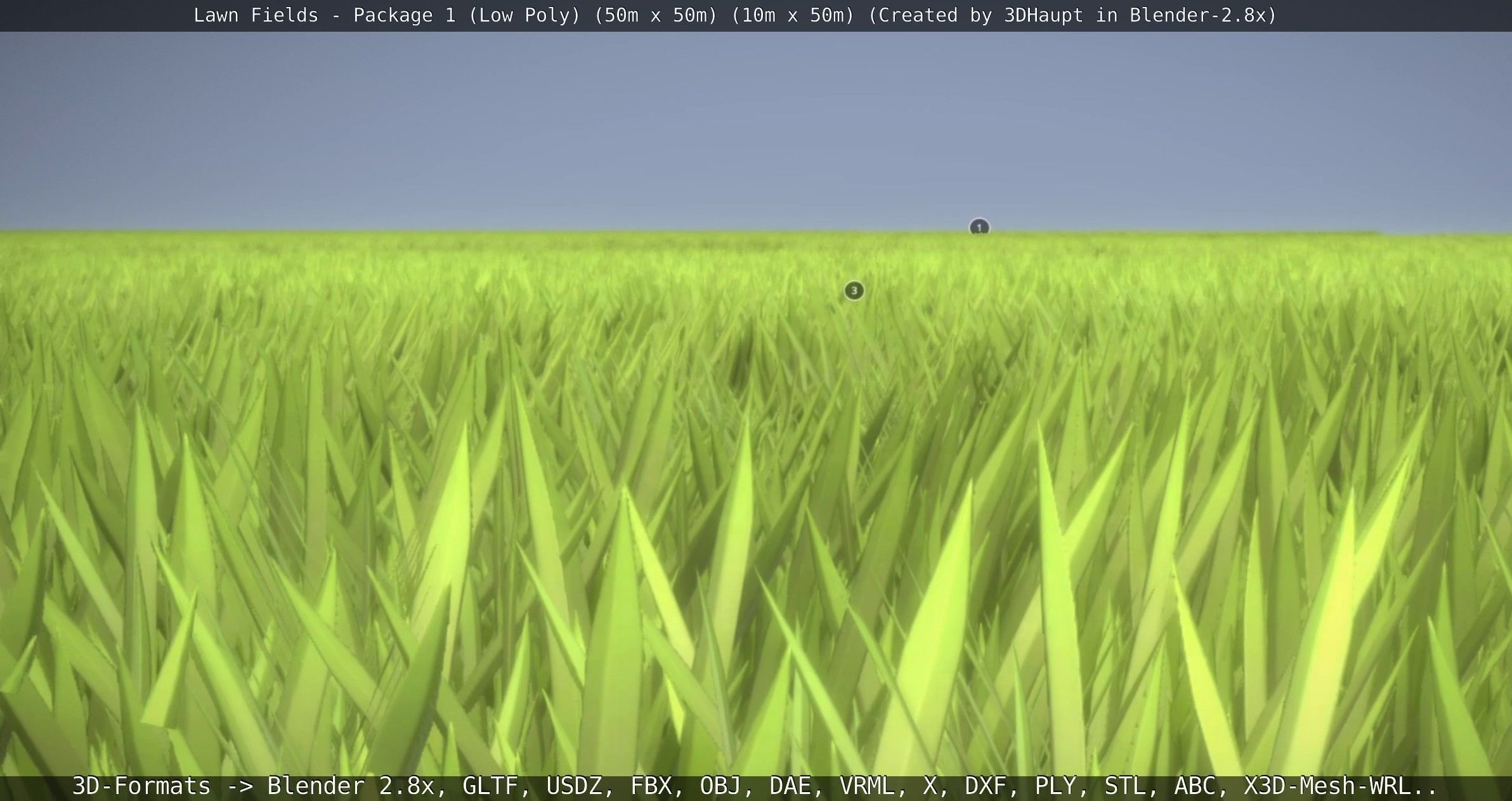 Low-Poly Lawn Fields - Package 1 Low-poly 3D model_56