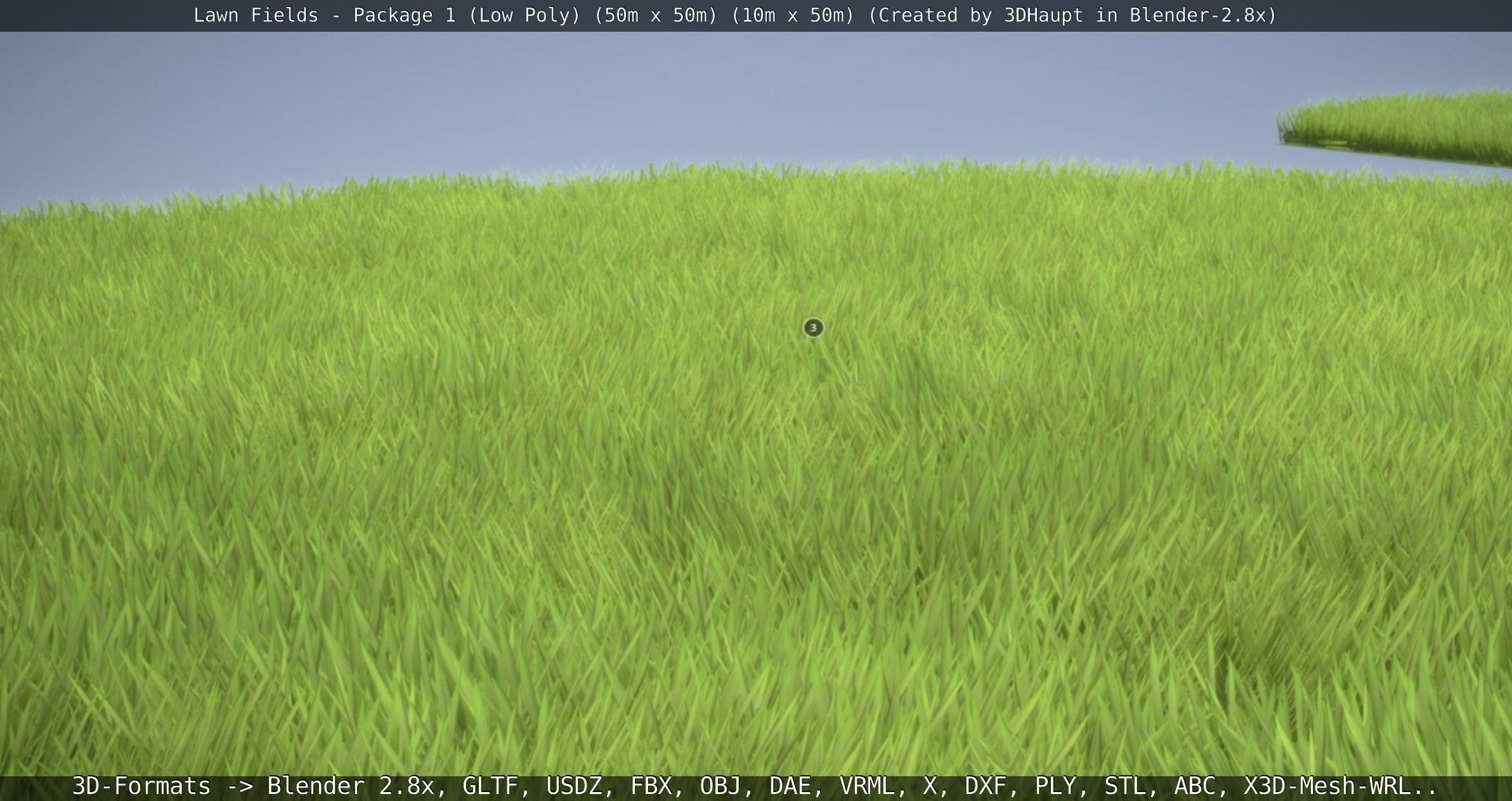 Low-Poly Lawn Fields - Package 1 Low-poly 3D model_24