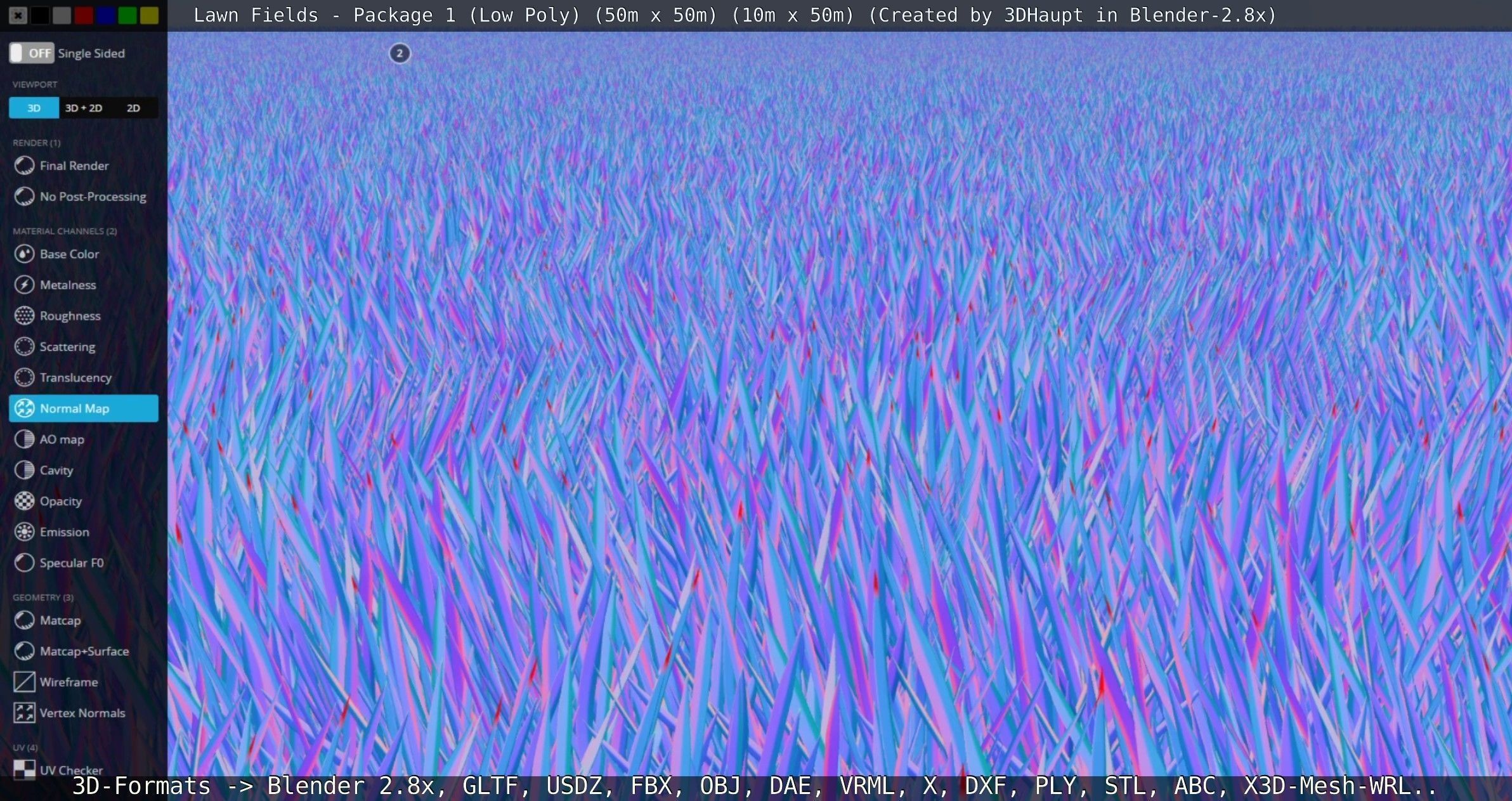 Low-Poly Lawn Fields - Package 1 Low-poly 3D model_37