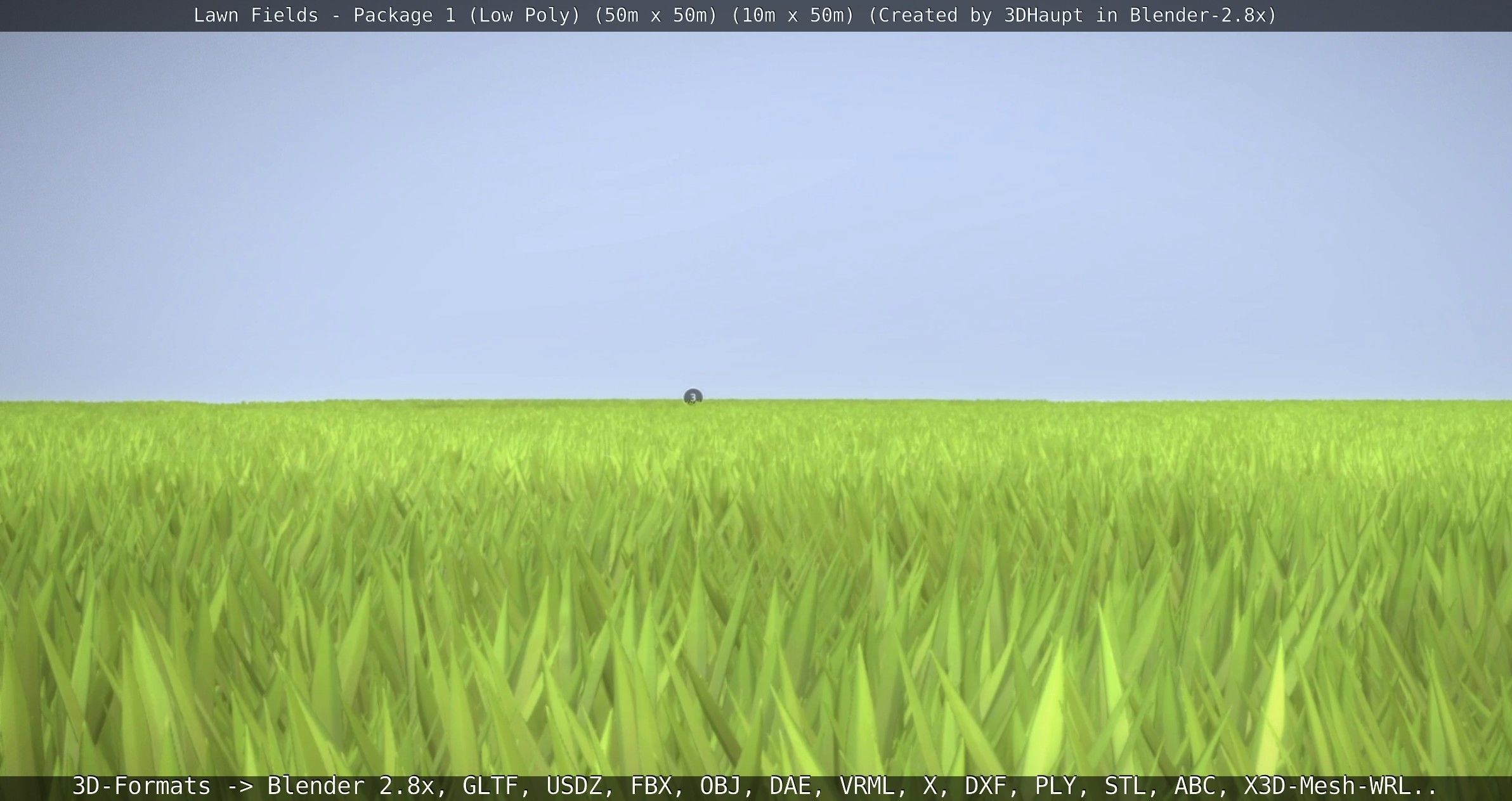 Low-Poly Lawn Fields - Package 1 Low-poly 3D model_48