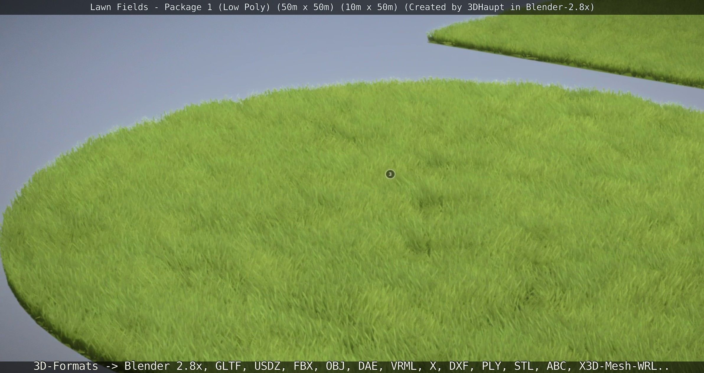 Low-Poly Lawn Fields - Package 1 Low-poly 3D model_53