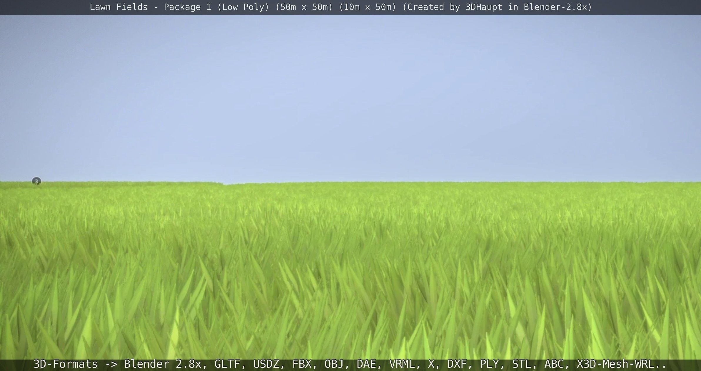 Low-Poly Lawn Fields - Package 1 Low-poly 3D model_68