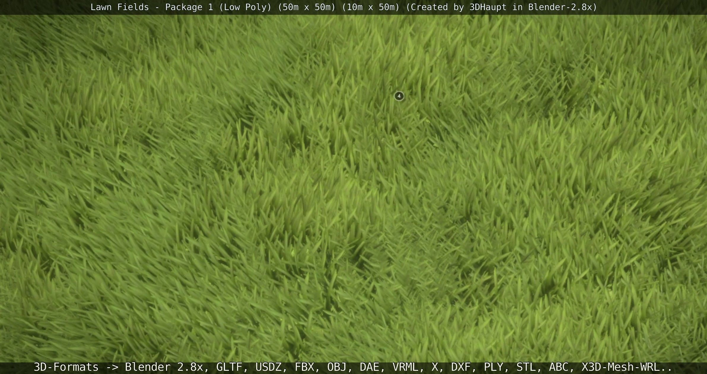 Low-Poly Lawn Fields - Package 1 Low-poly 3D model_11