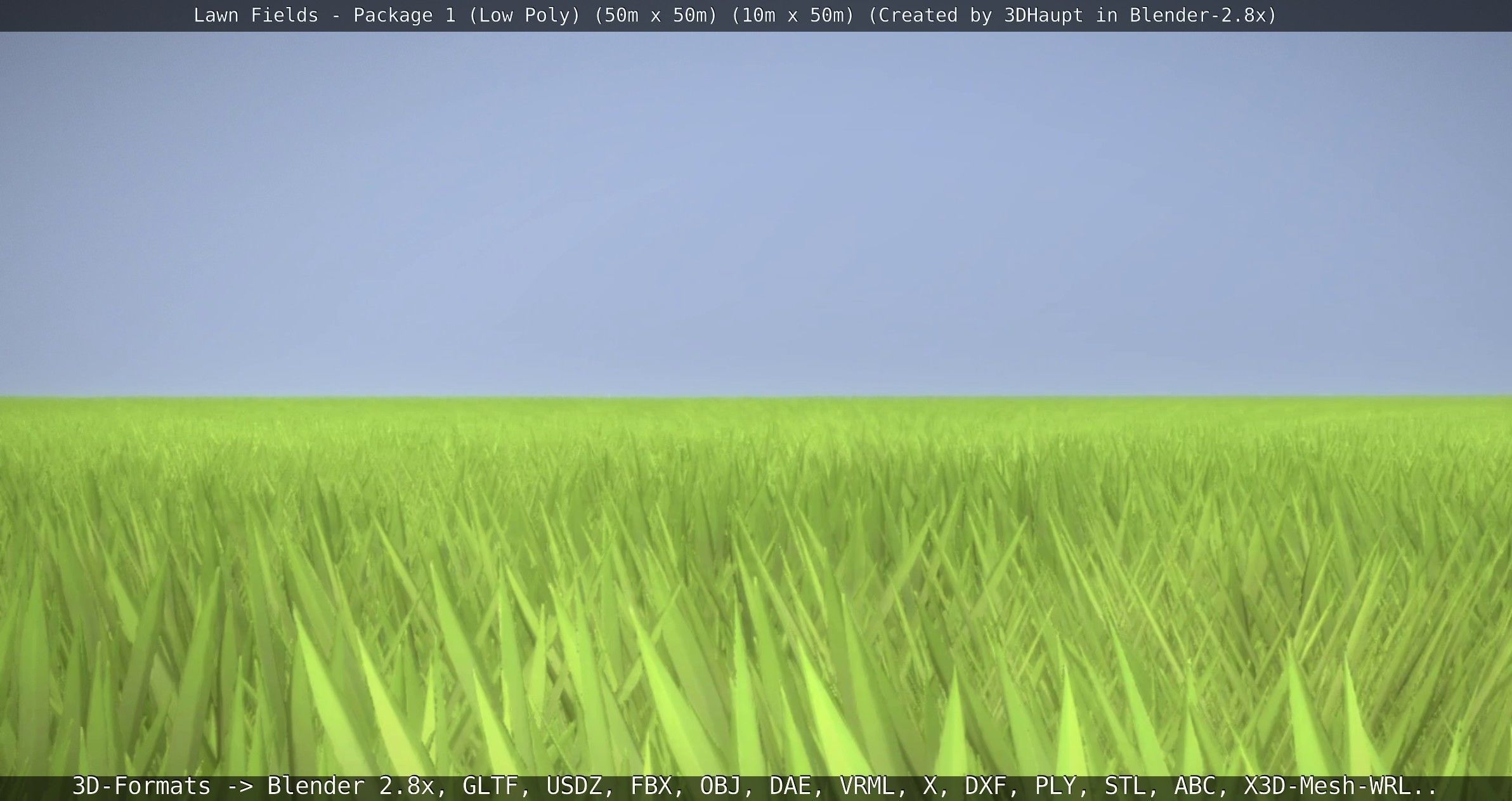 Low-Poly Lawn Fields - Package 1 Low-poly 3D model_51