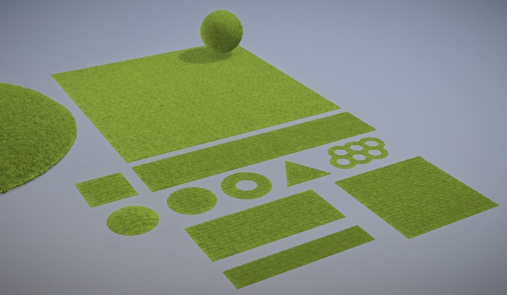 Low-Poly Lawn Fields - Package 1 Low-poly 3D model_8