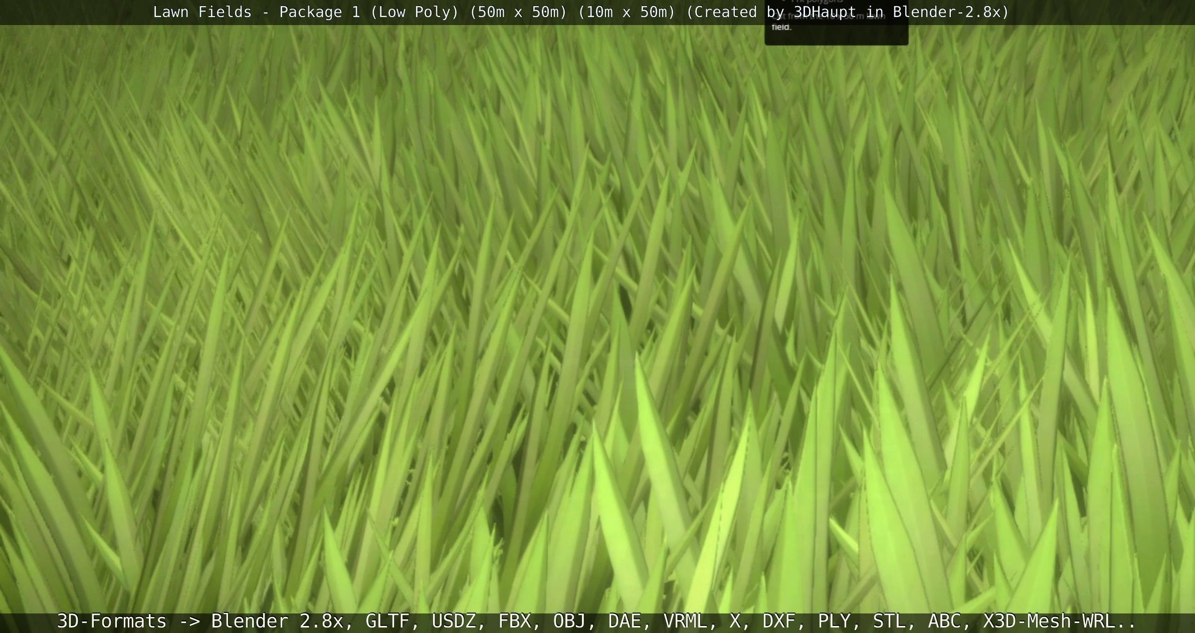 Low-Poly Lawn Fields - Package 1 Low-poly 3D model_23