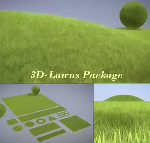 Low-Poly Lawn Fields - Package 1