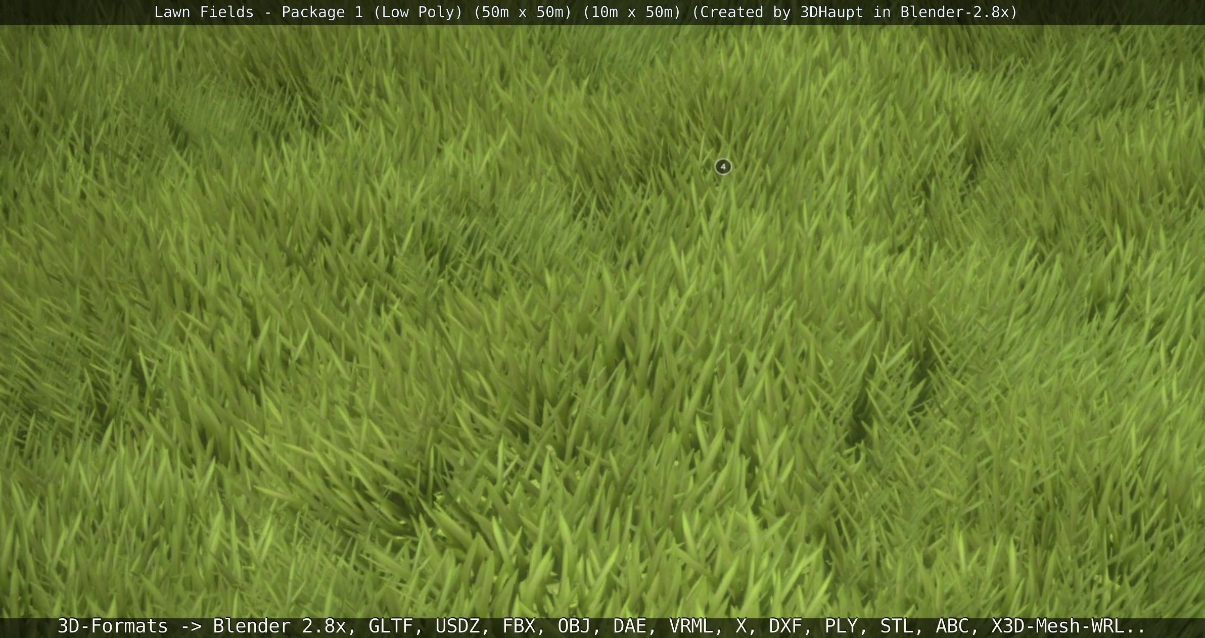 Low-Poly Lawn Fields - Package 1 Low-poly 3D model_69