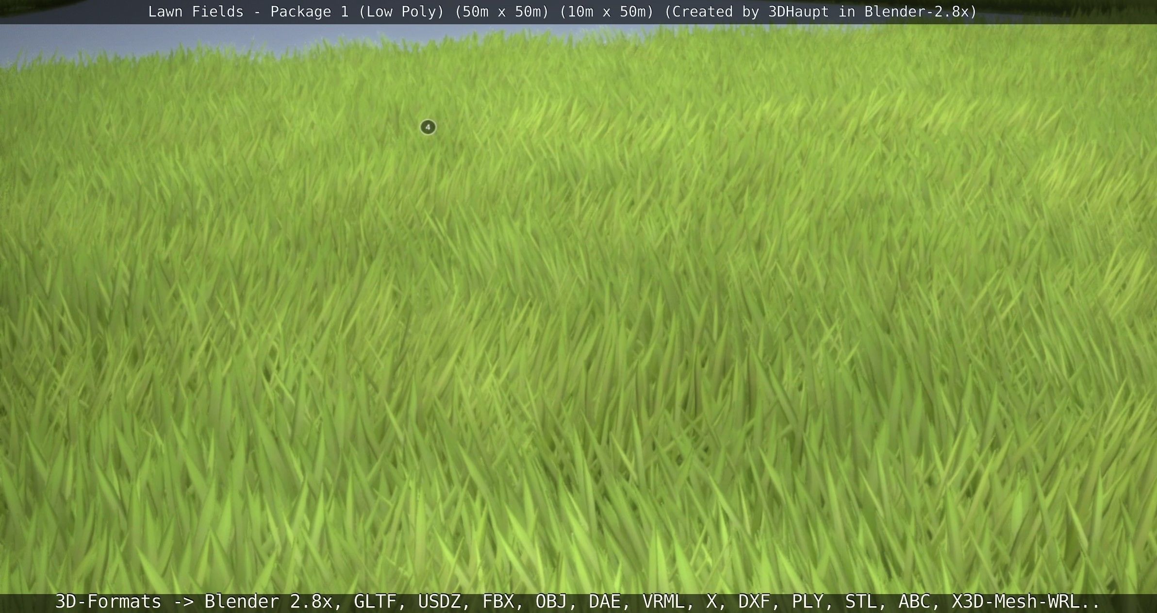 Low-Poly Lawn Fields - Package 1 Low-poly 3D model_13