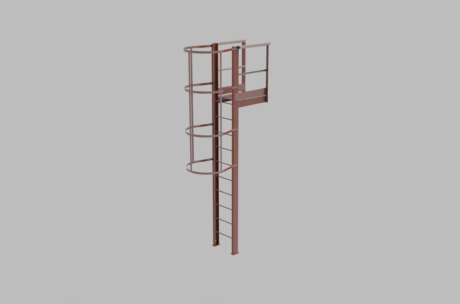 Fire ladders and platforms 3D model_13