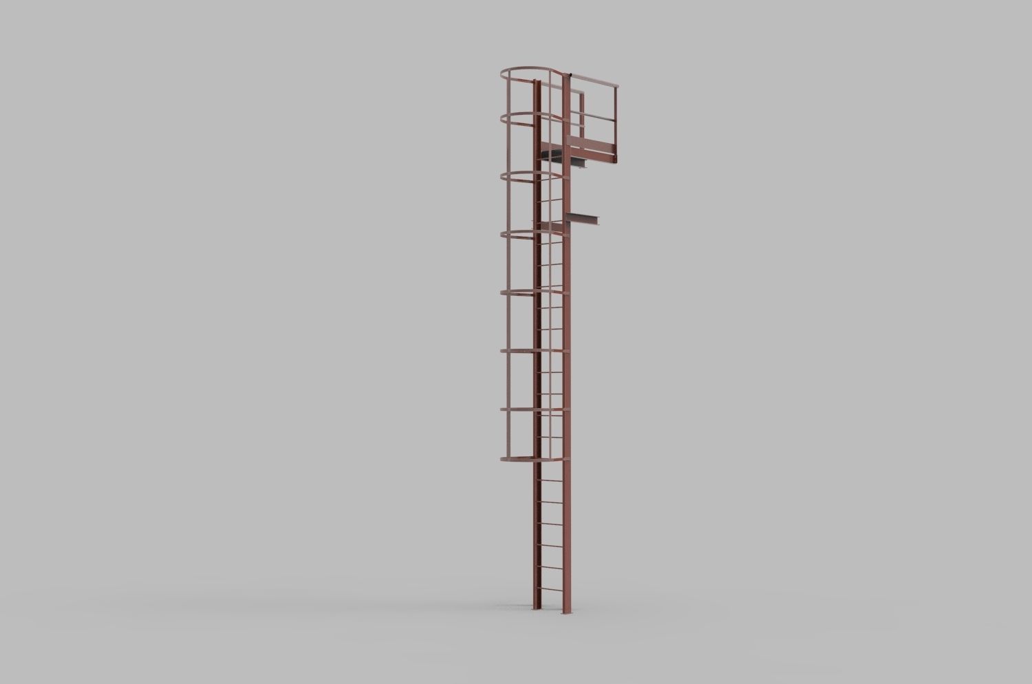 Fire ladders and platforms 3D model_12