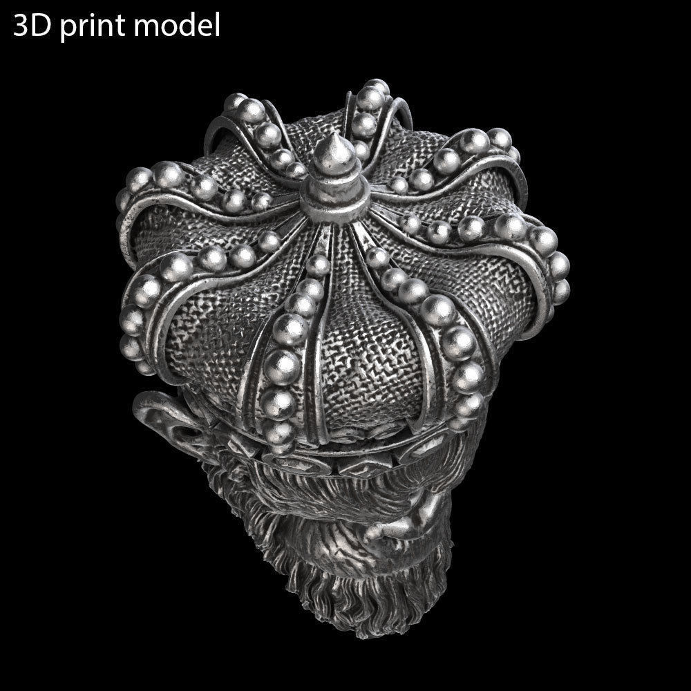 ANimal Pendant Jewelry Monkey king with crown vol1  3D print model_12