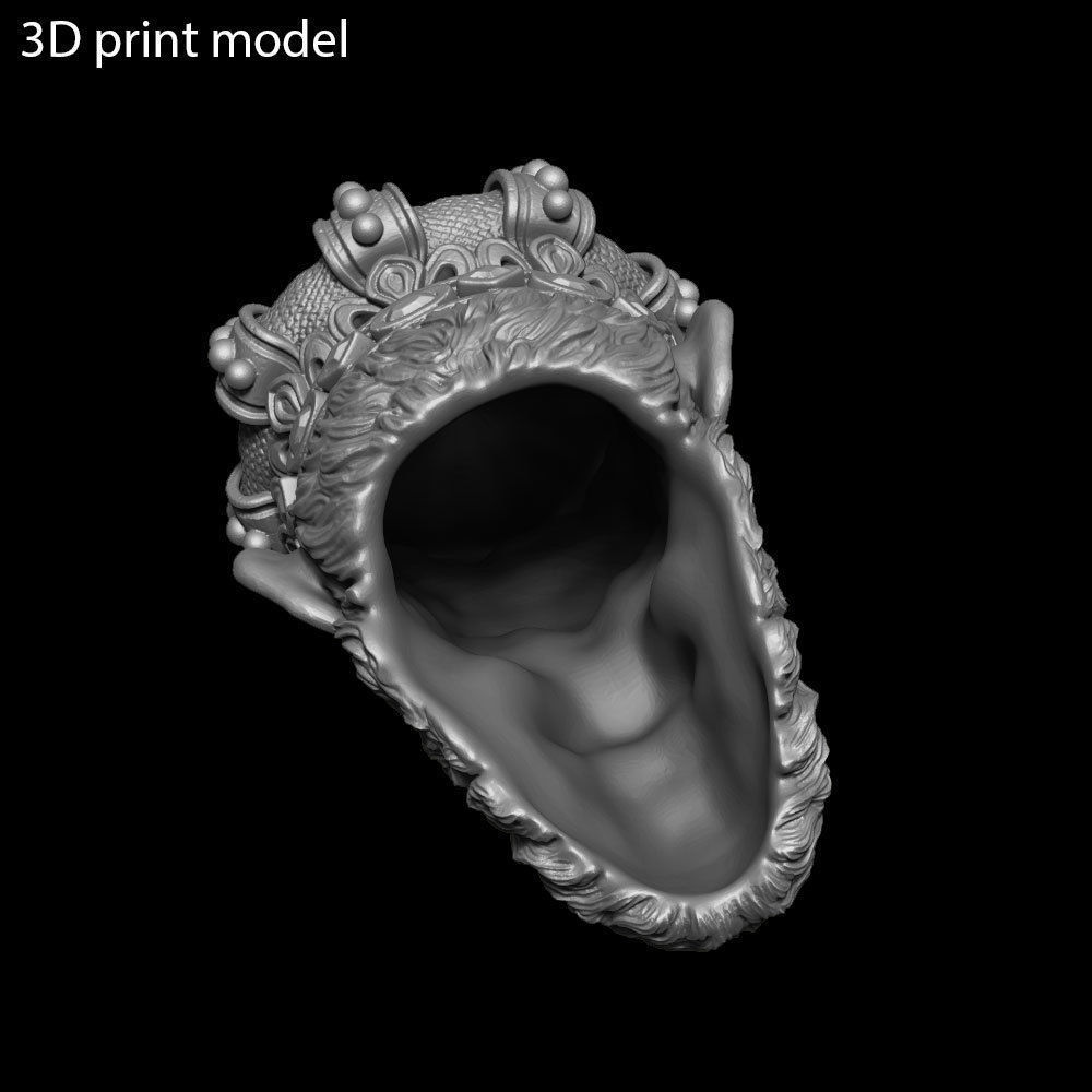 ANimal Pendant Jewelry Monkey king with crown vol1  3D print model_17