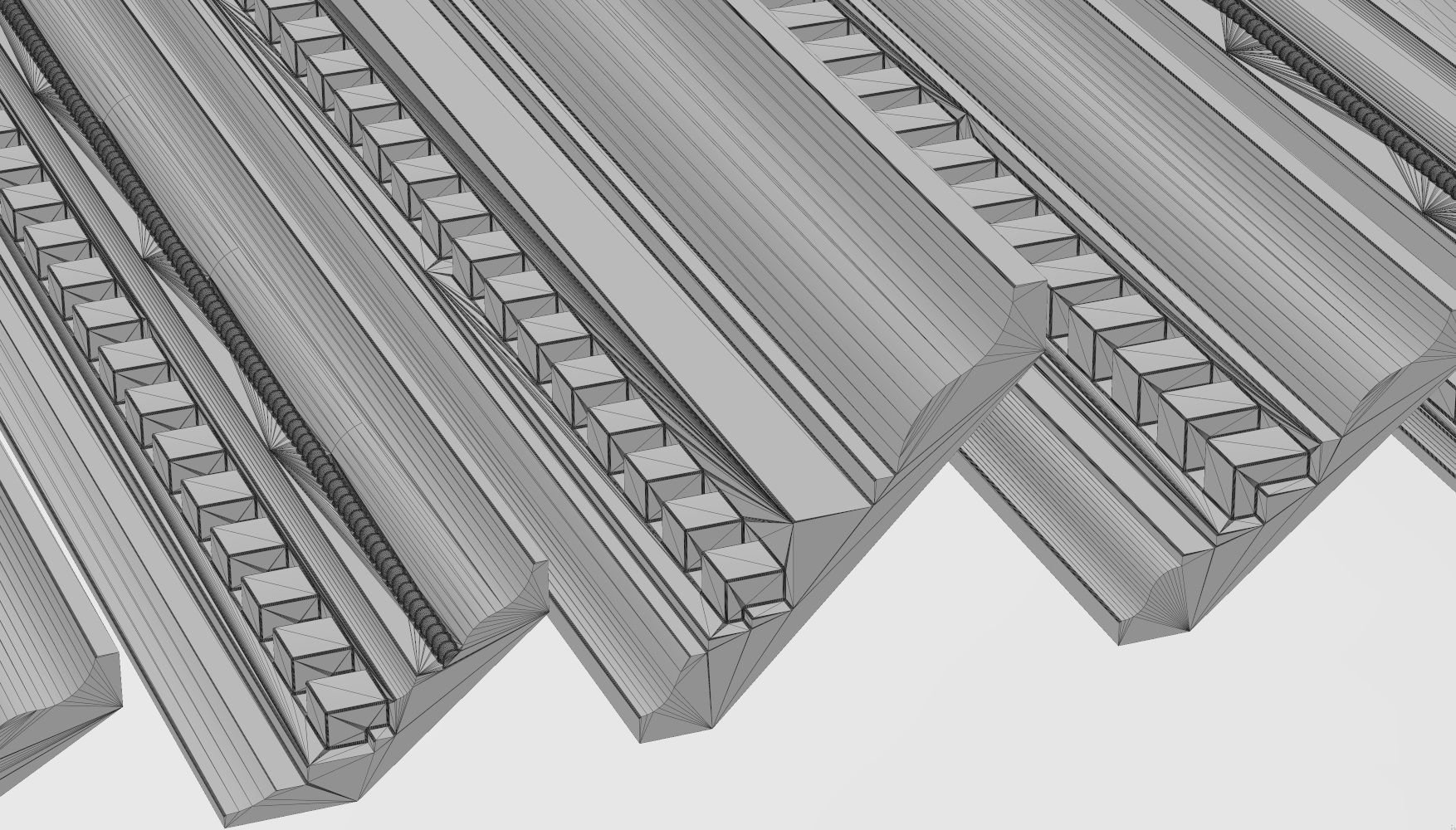 12 classical cornices and friezes for plaster and wood workings 3D ...