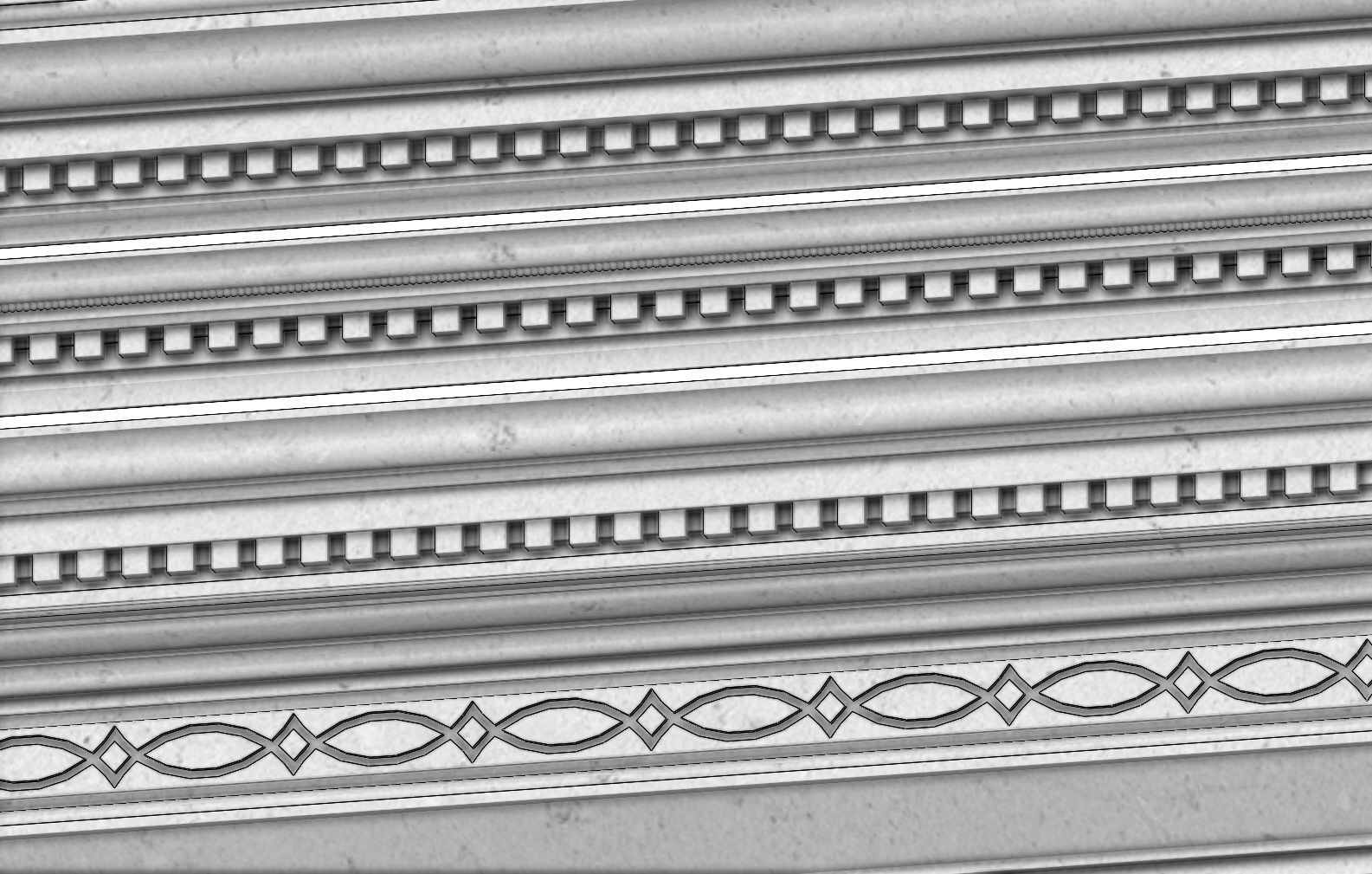 12 classical cornices and friezes for plaster and wood workings 3D ...