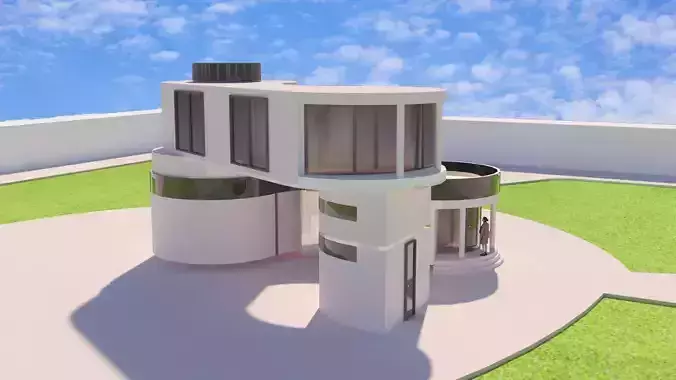 3d modern villa