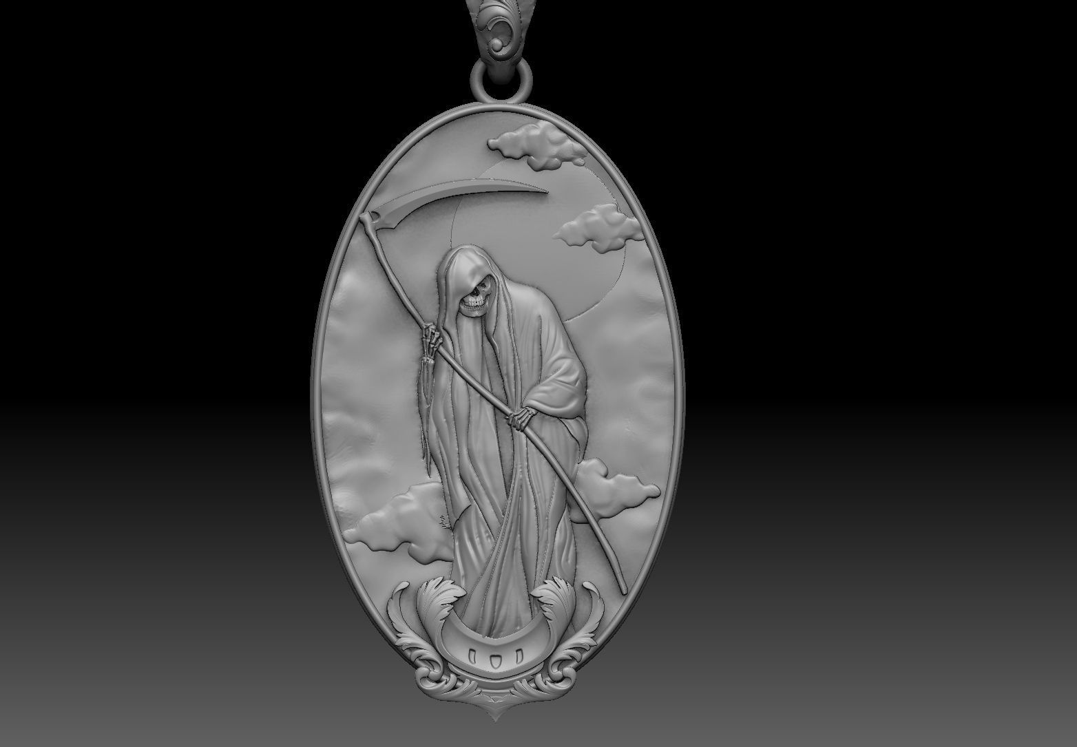 life and death Pendant 3d model  3D print model_3