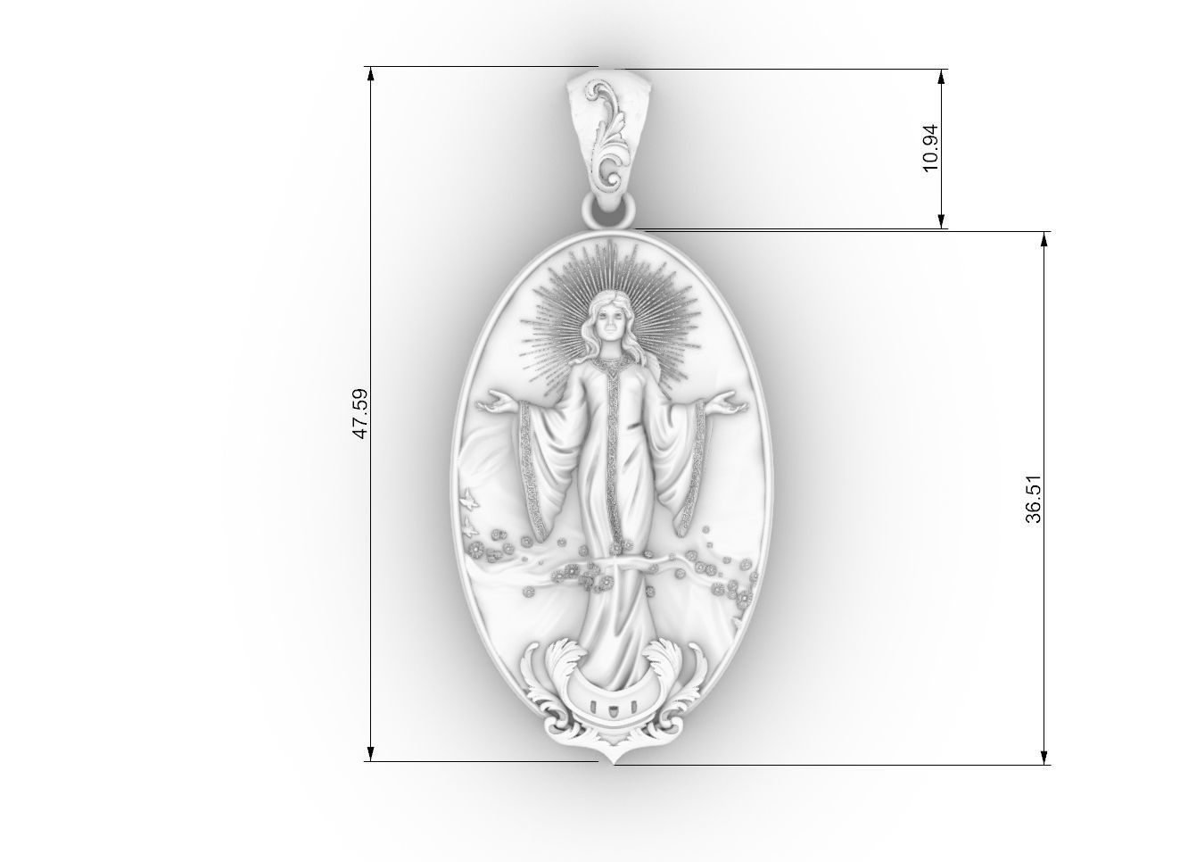 life and death Pendant 3d model  3D print model_5