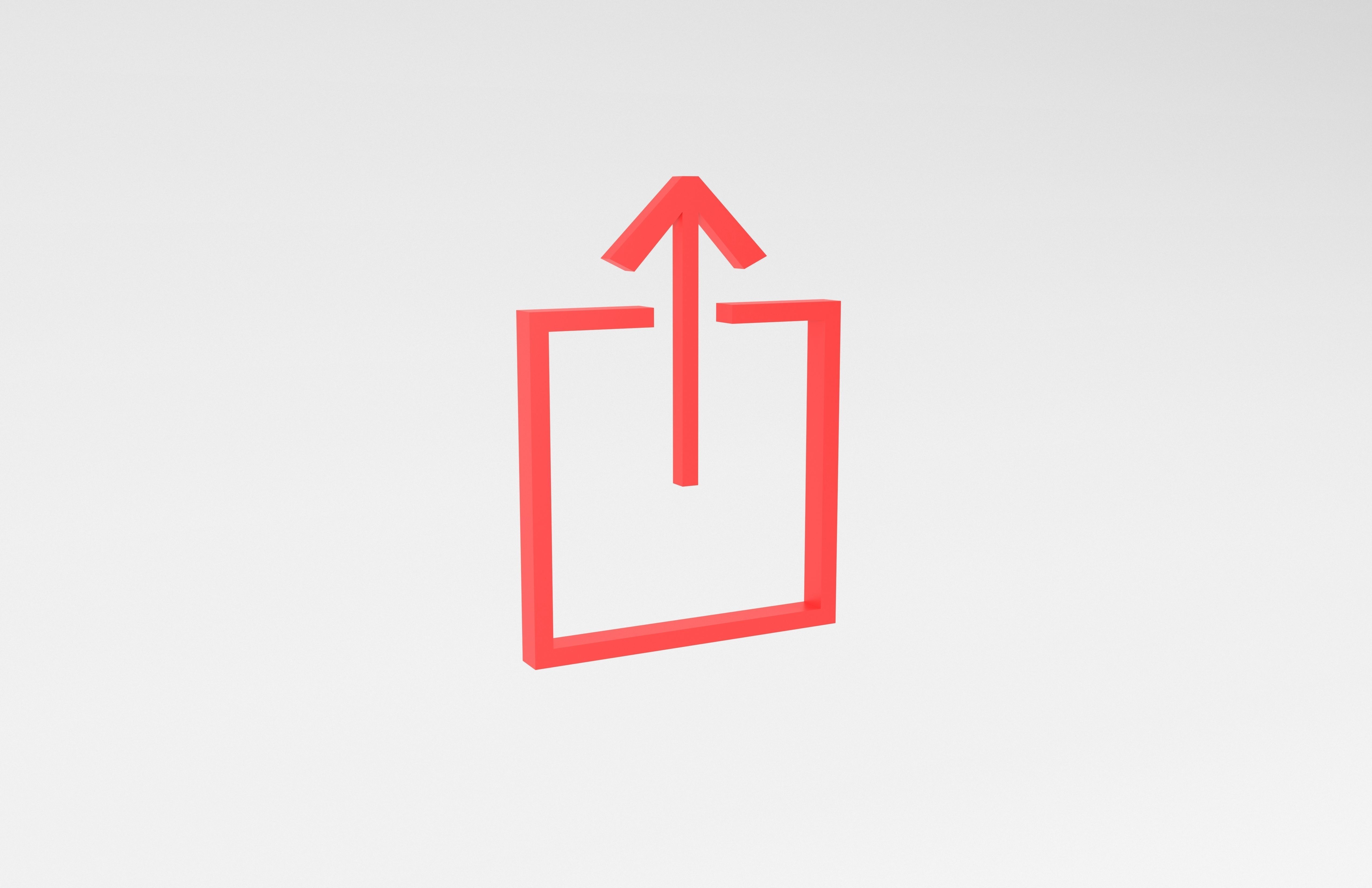 IOS Upload Symbol v1 003 Low-poly 3D model_3