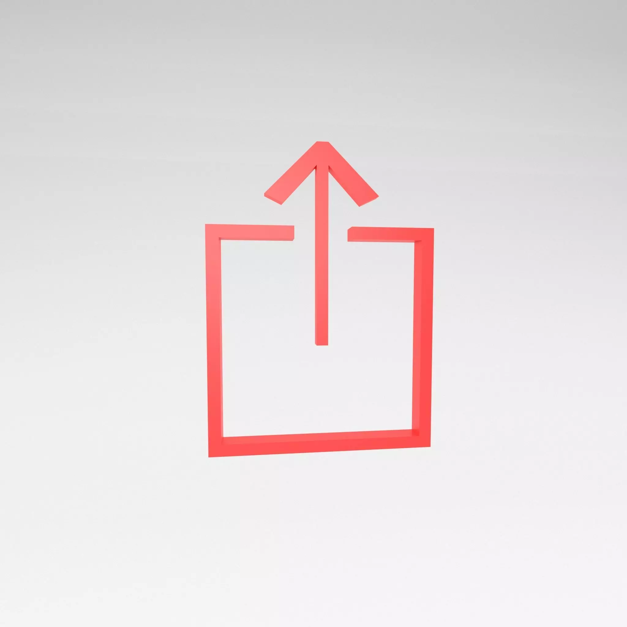 IOS Upload Symbol v1 003 Low-poly 3D model_0
