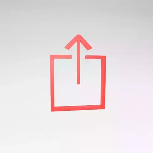 IOS Upload Symbol v1 003 Low-poly 3D model