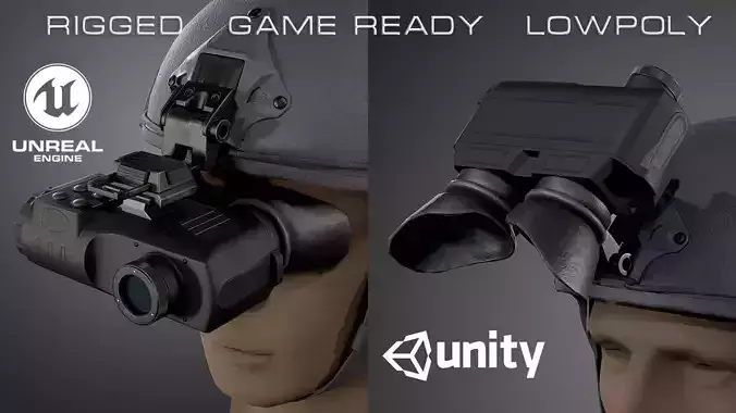 TIG-7 Thermal goggles Low-poly 3D model