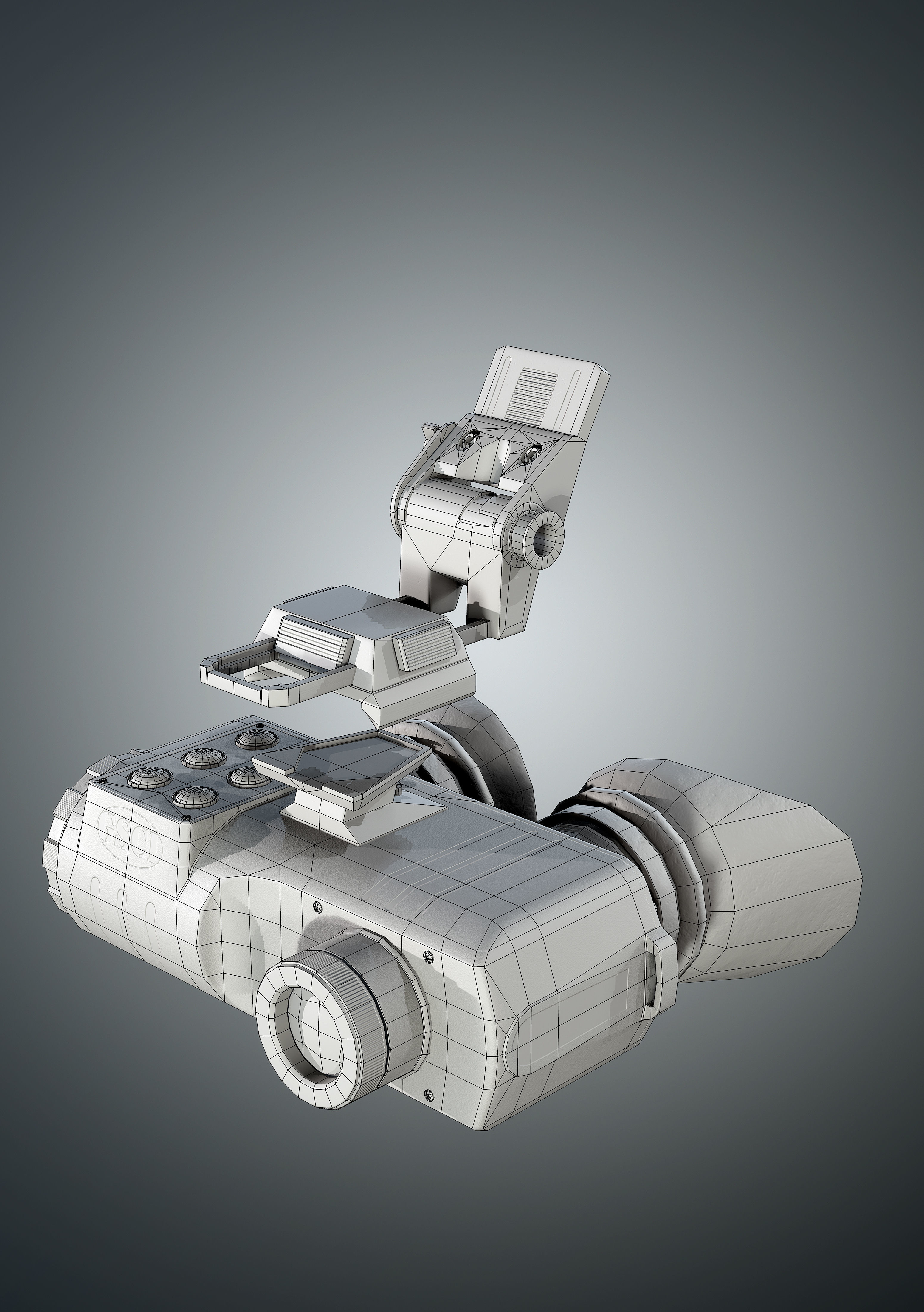 TIG-7 Thermal goggles Low-poly 3D model_7