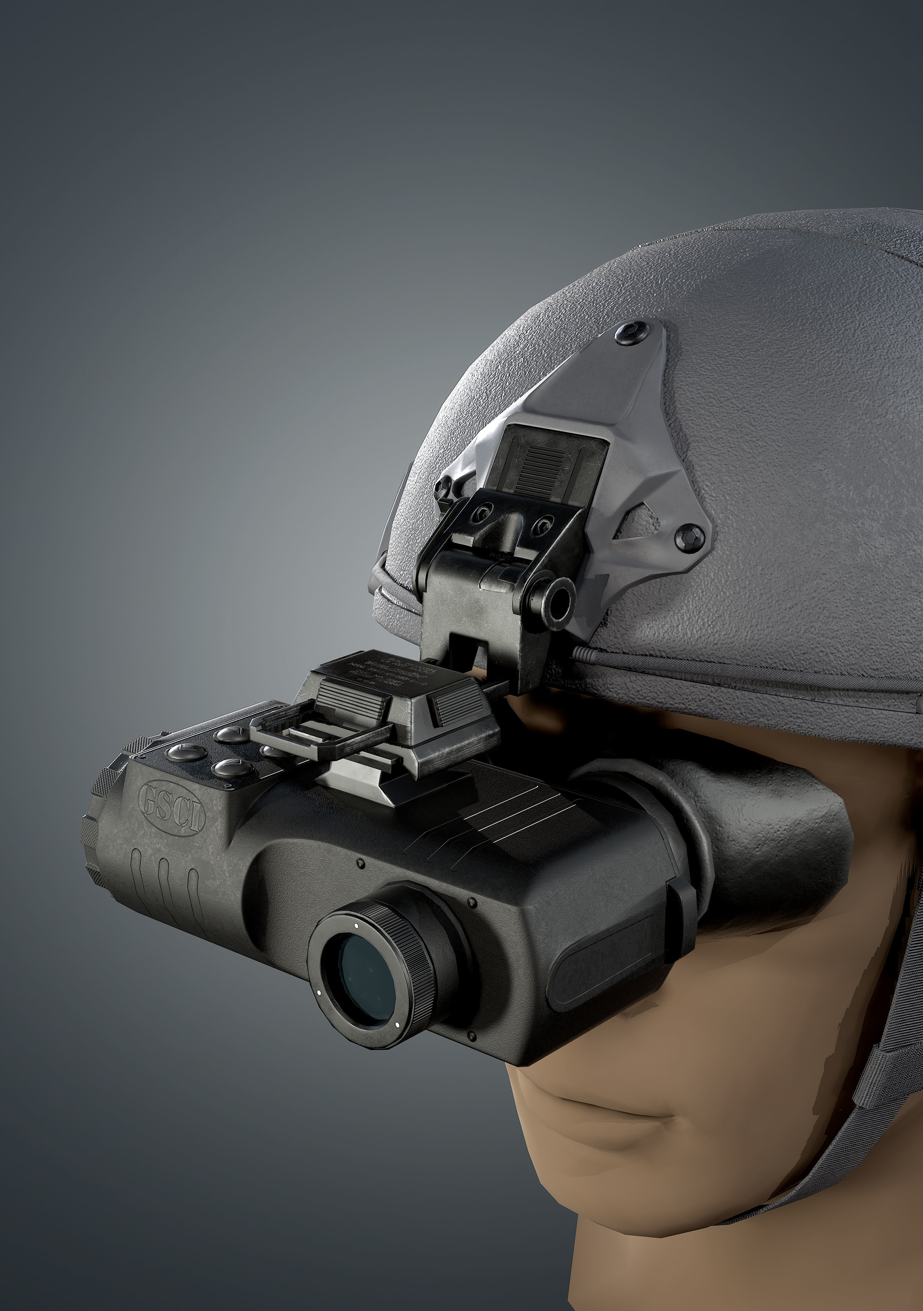 TIG-7 Thermal goggles Low-poly 3D model_1