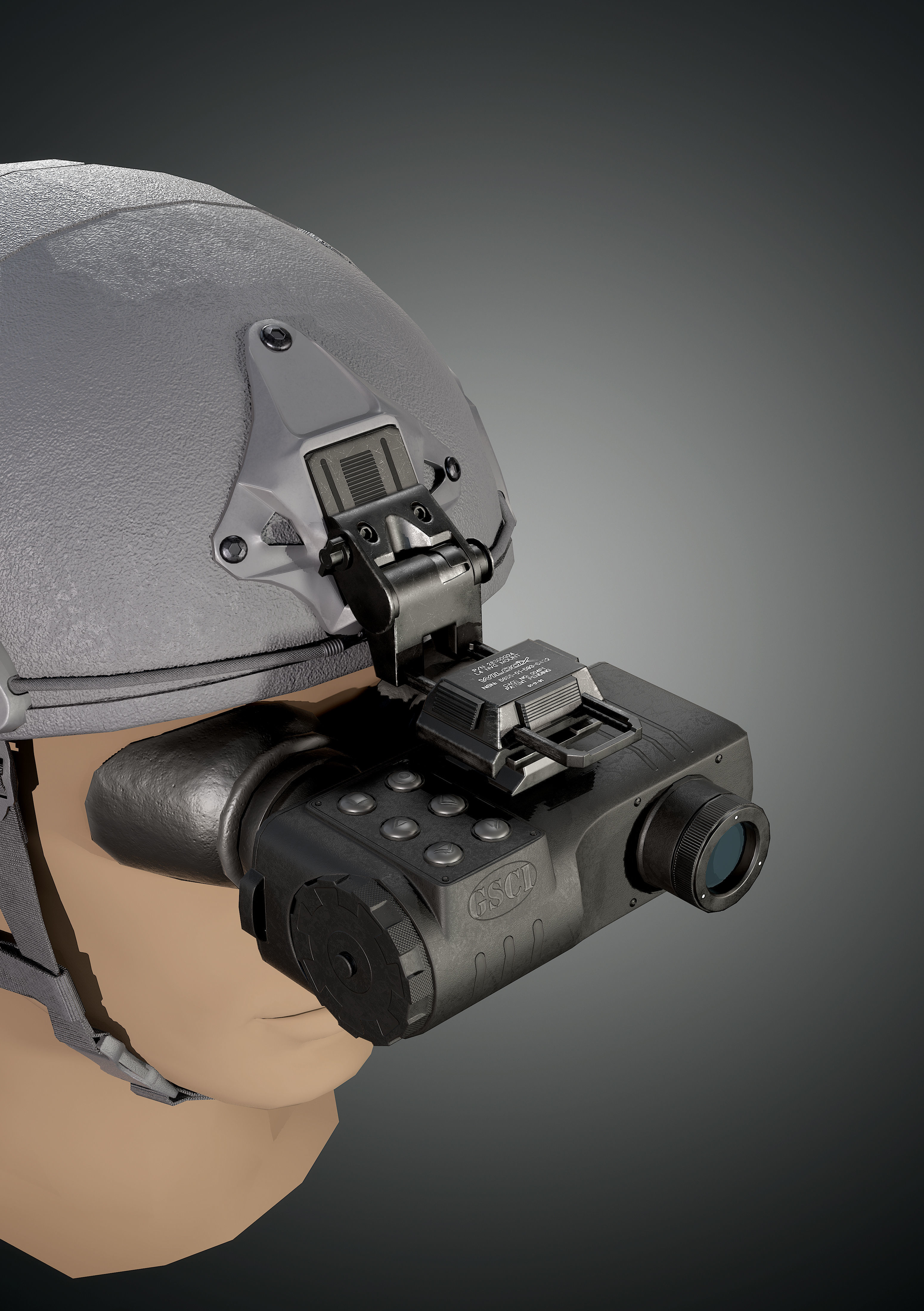 TIG-7 Thermal goggles Low-poly 3D model_2