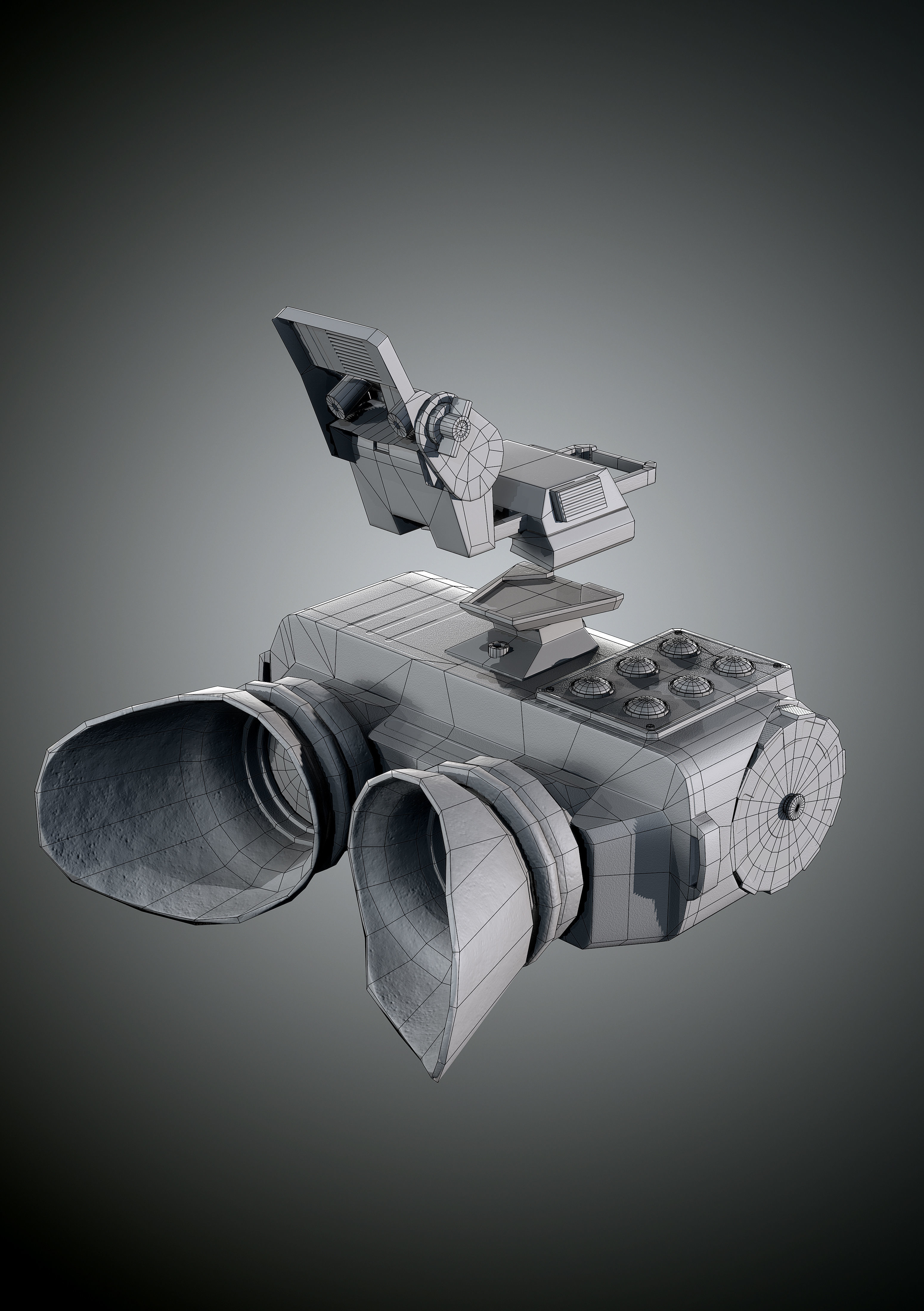 TIG-7 Thermal goggles Low-poly 3D model_8
