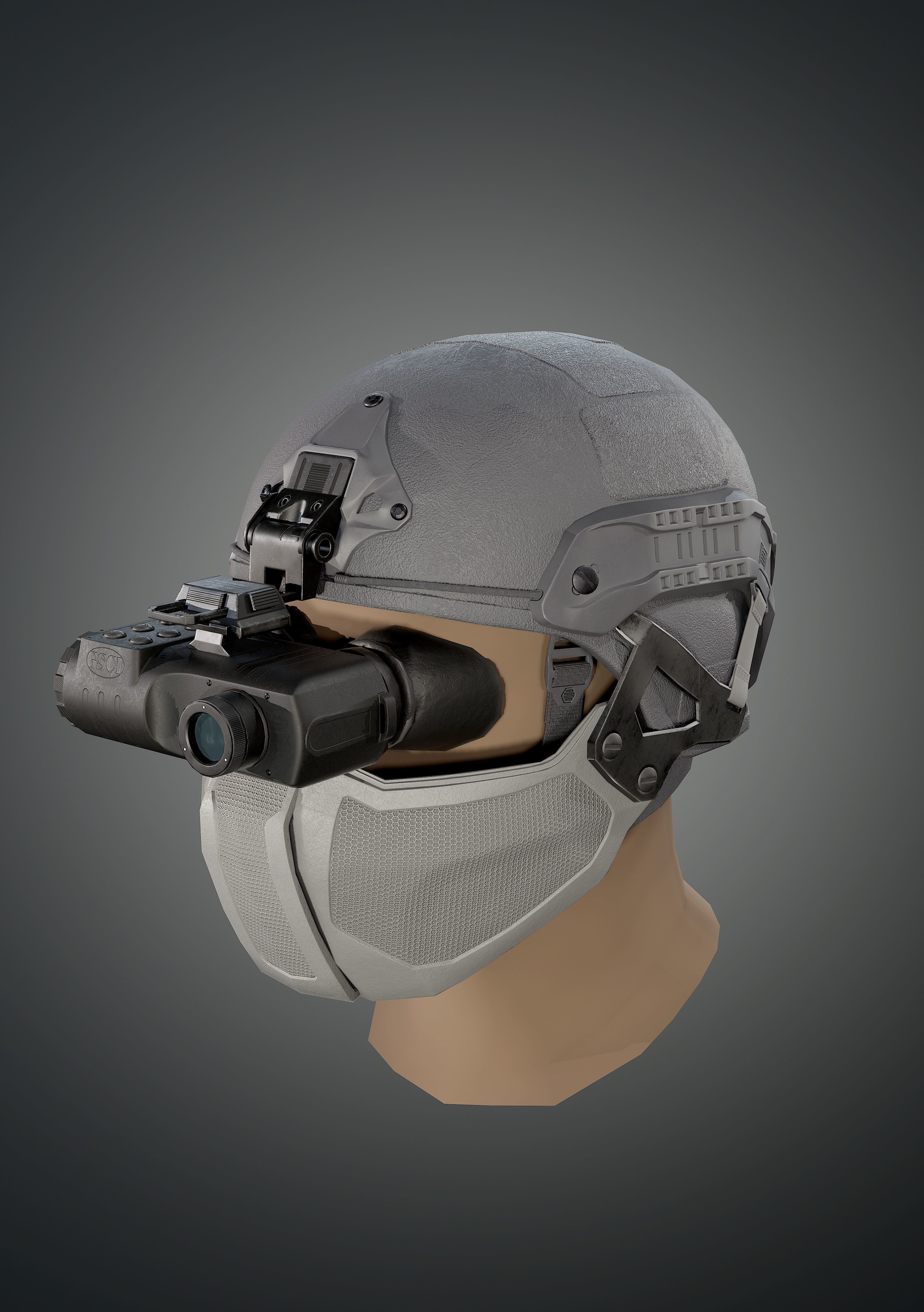 TIG-7 Thermal goggles Low-poly 3D model_9