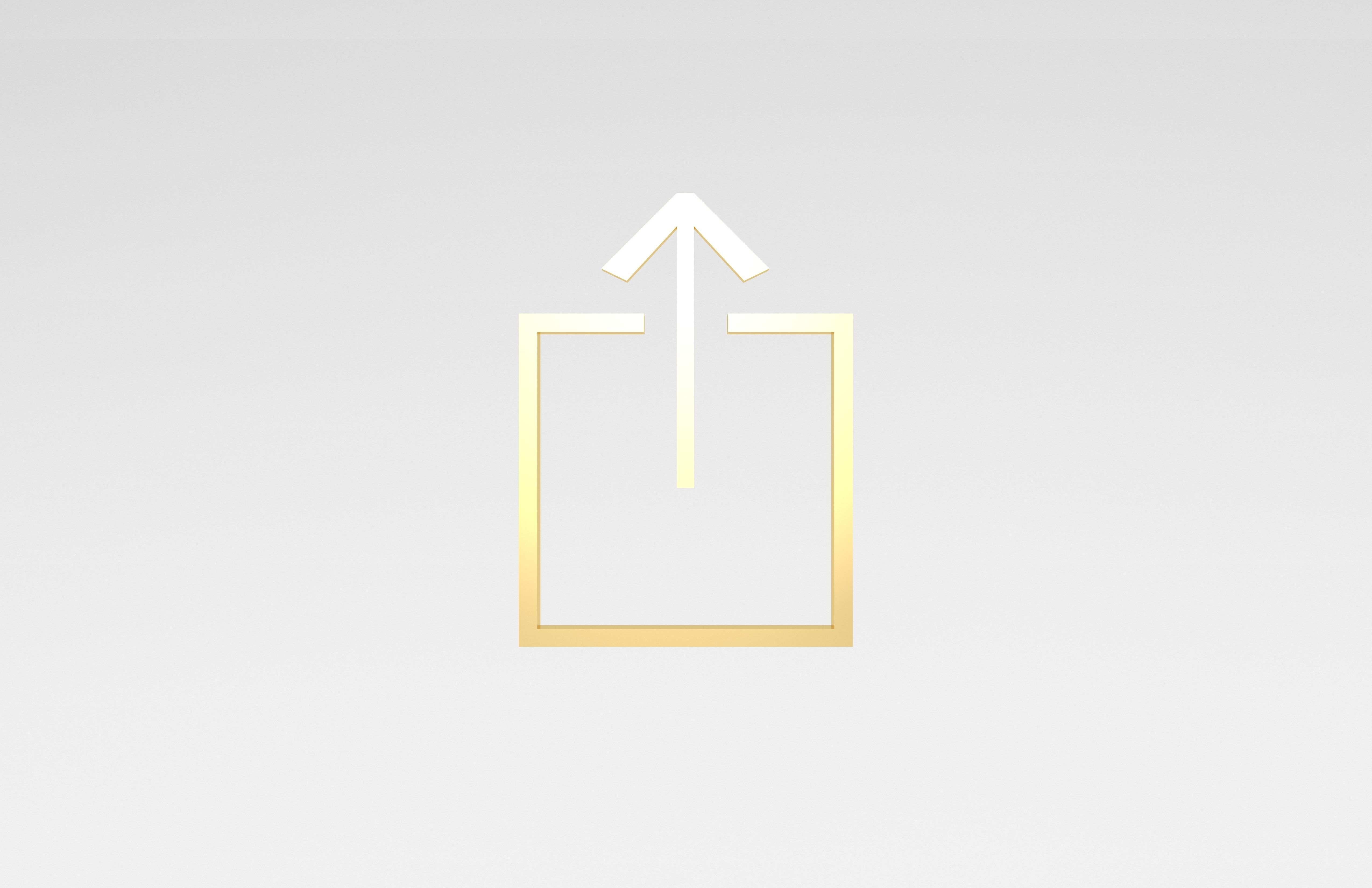 IOS Upload Symbol v1 005 Low-poly 3D model_1